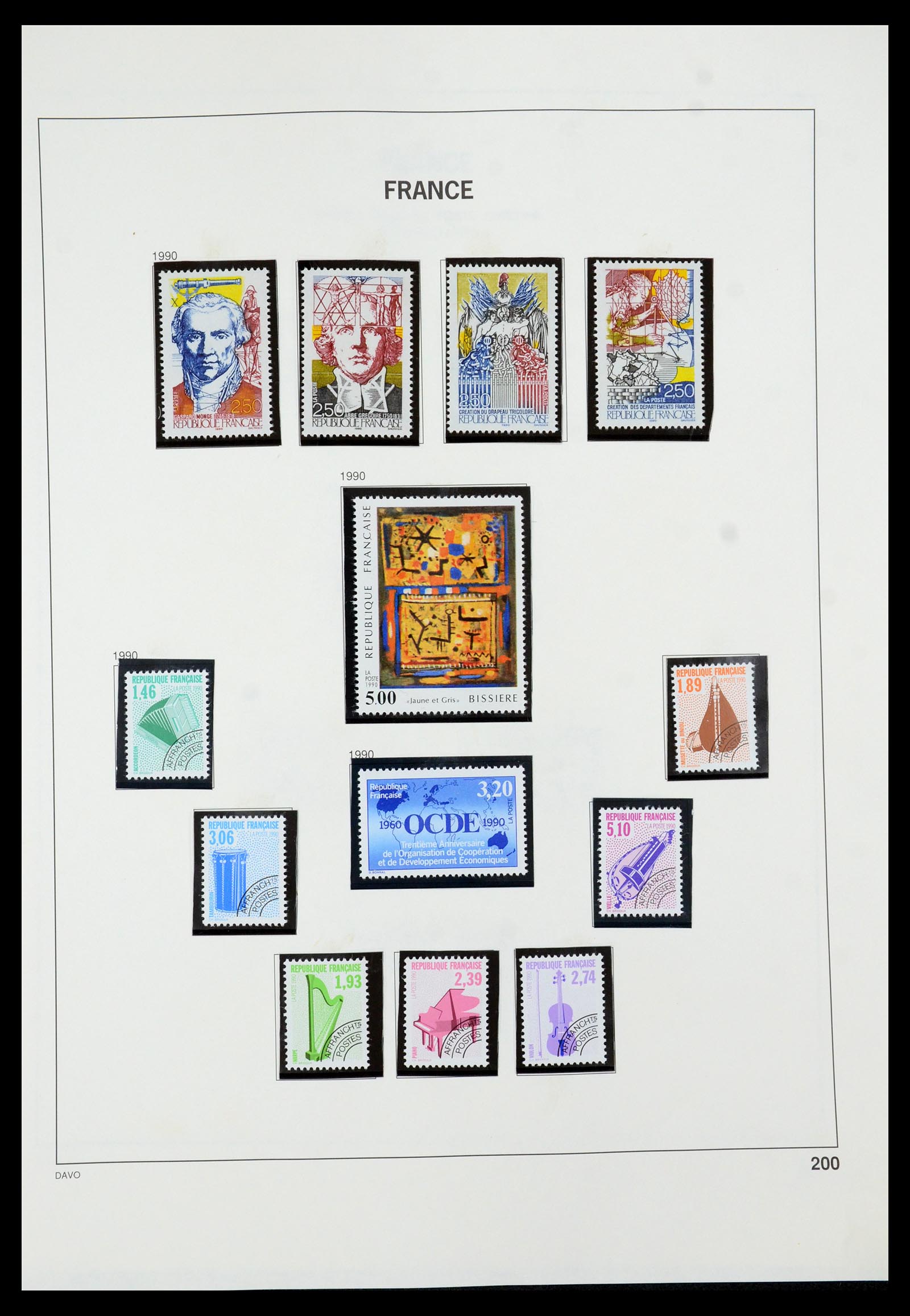 35930 206 - Postzegelverzameling 35930 Frankrijk 1849-1990.