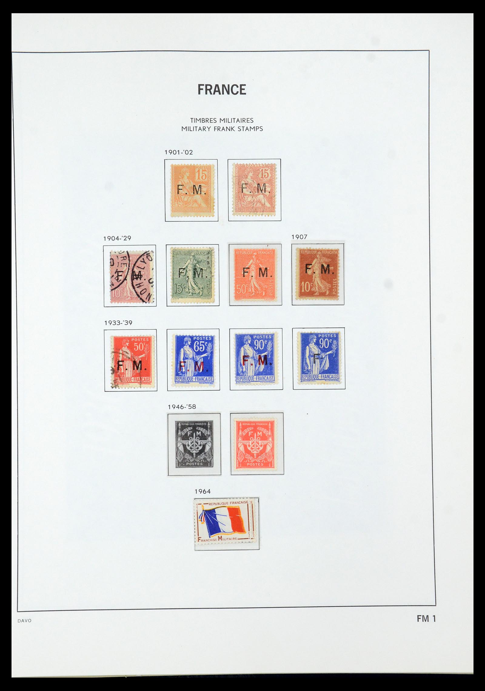 35930 220 - Stamp collection 35930 France 1849-1990.