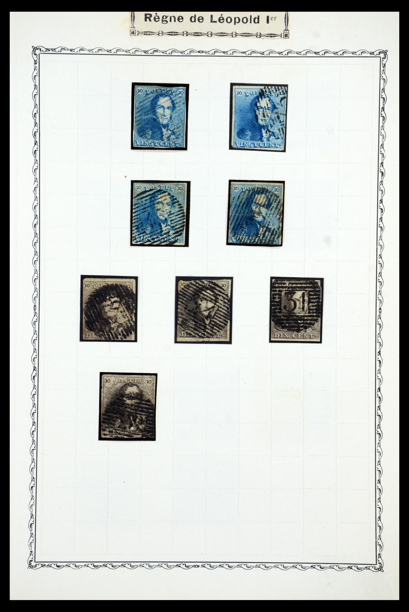 35931 001 - Postzegelverzameling 35931 België klassiek 1849-1869.