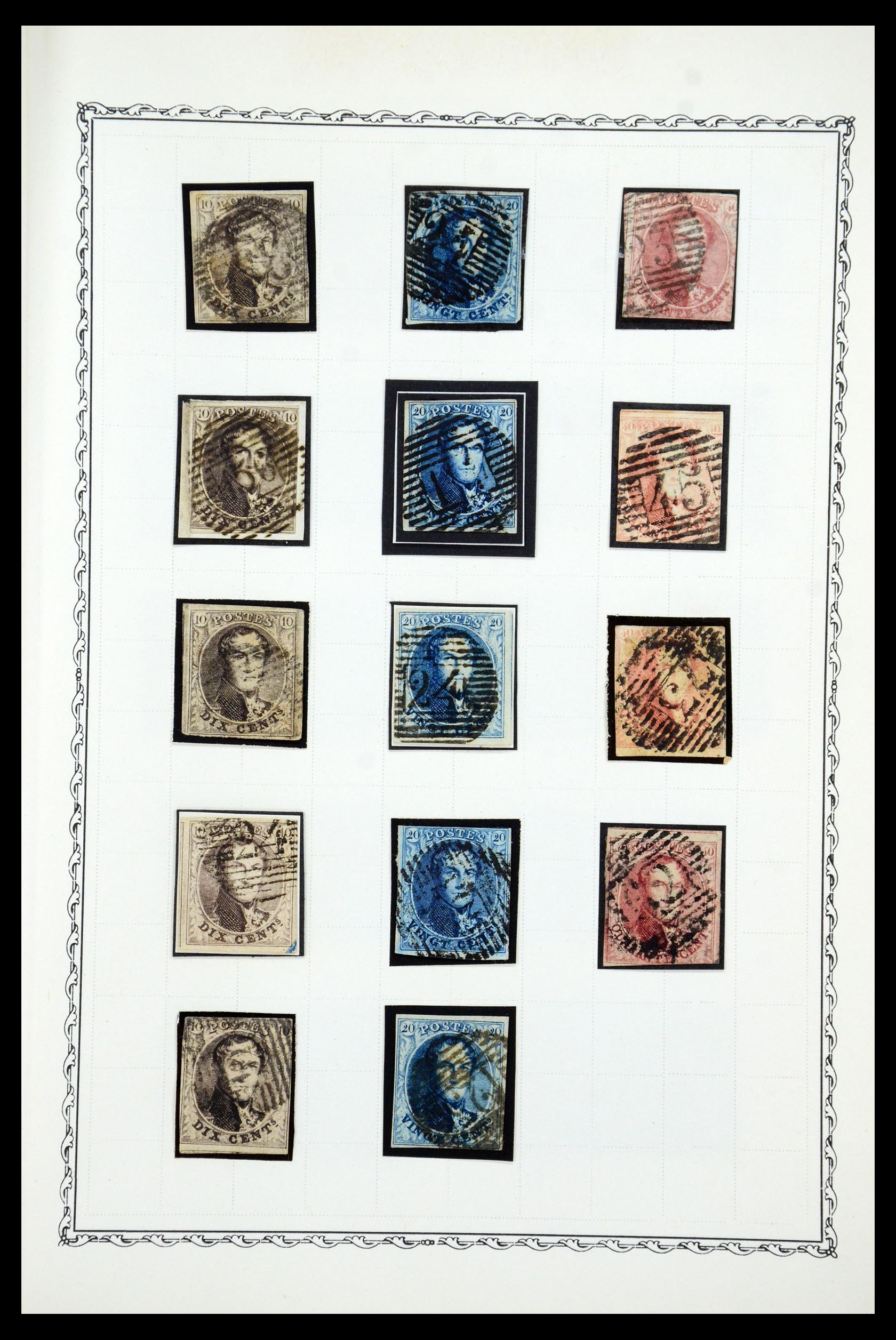 35931 002 - Postzegelverzameling 35931 België klassiek 1849-1869.