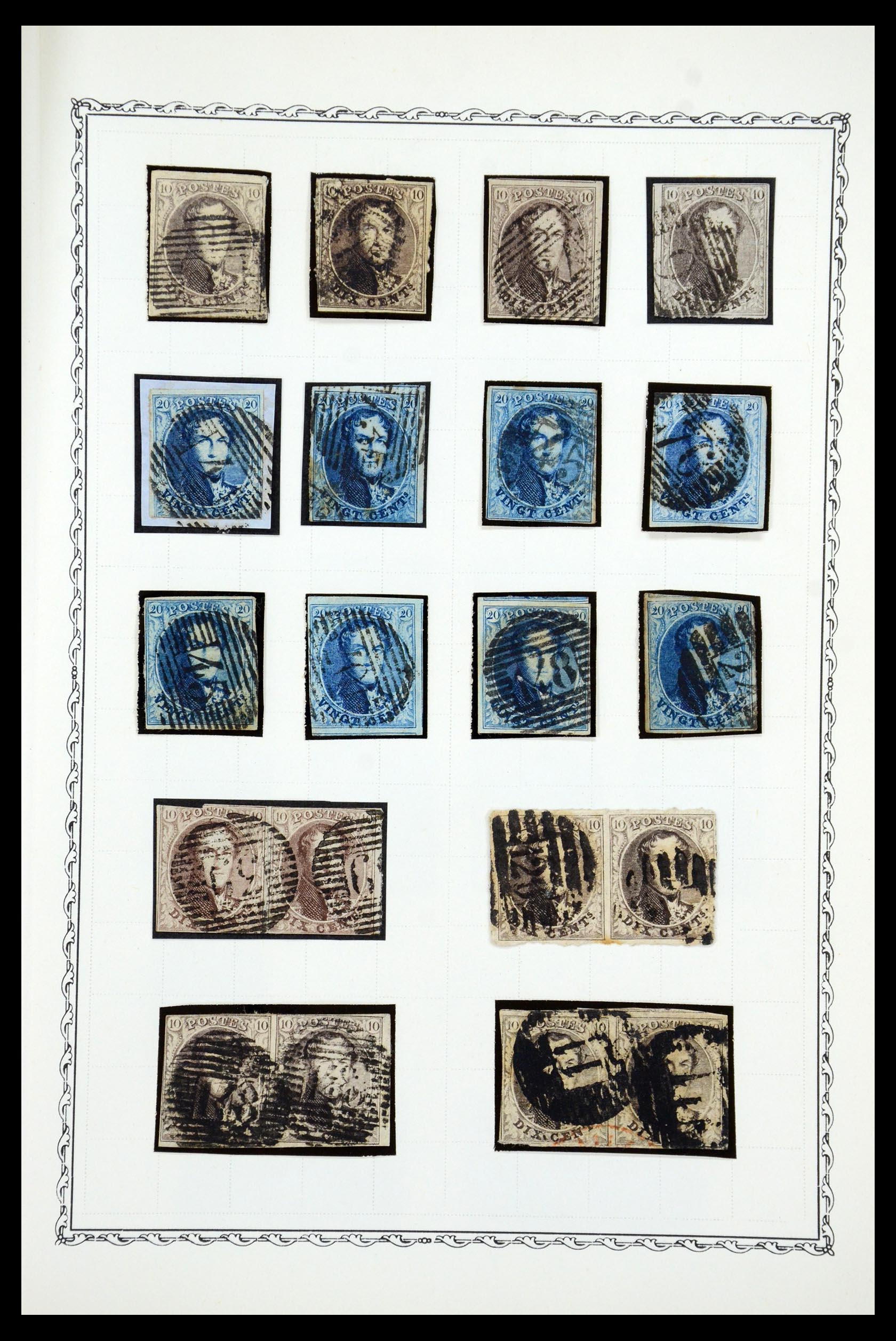 35931 003 - Postzegelverzameling 35931 België klassiek 1849-1869.