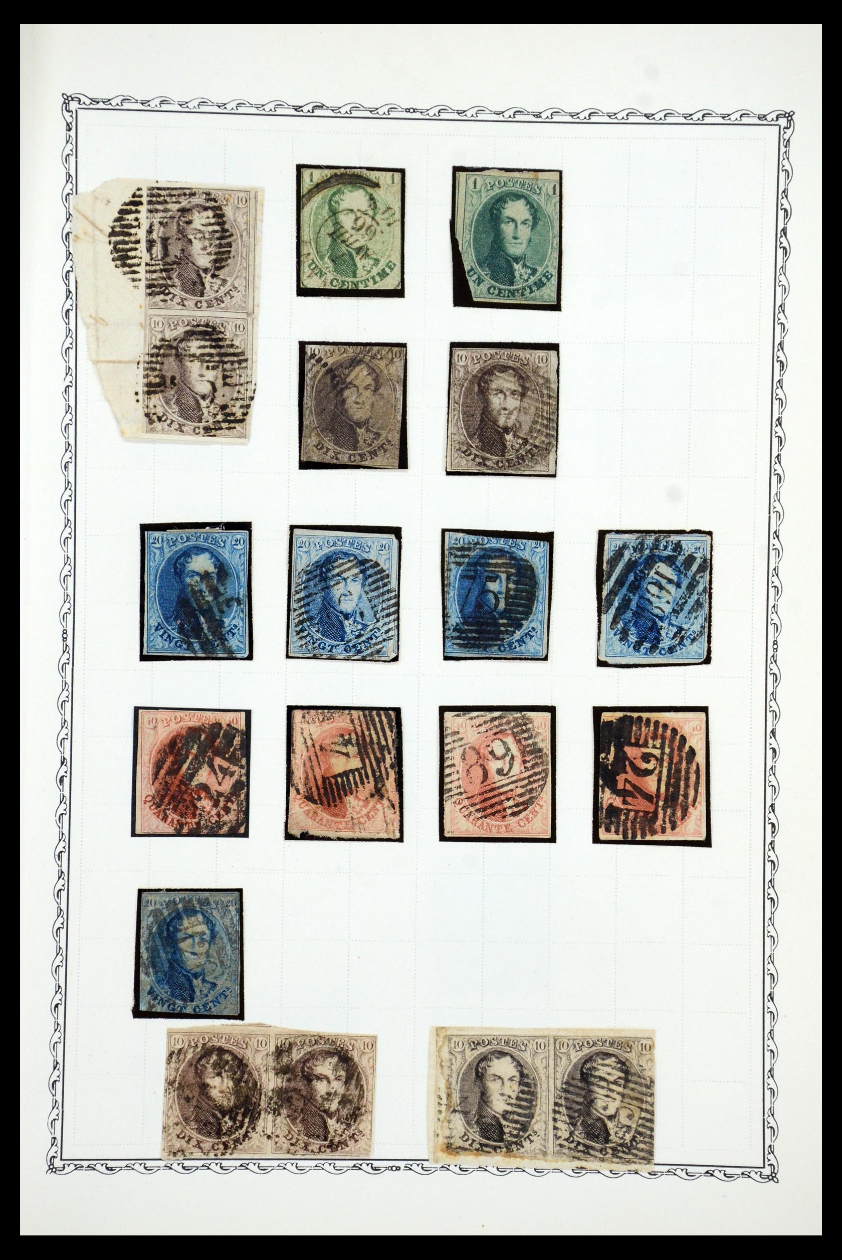 35931 004 - Postzegelverzameling 35931 België klassiek 1849-1869.
