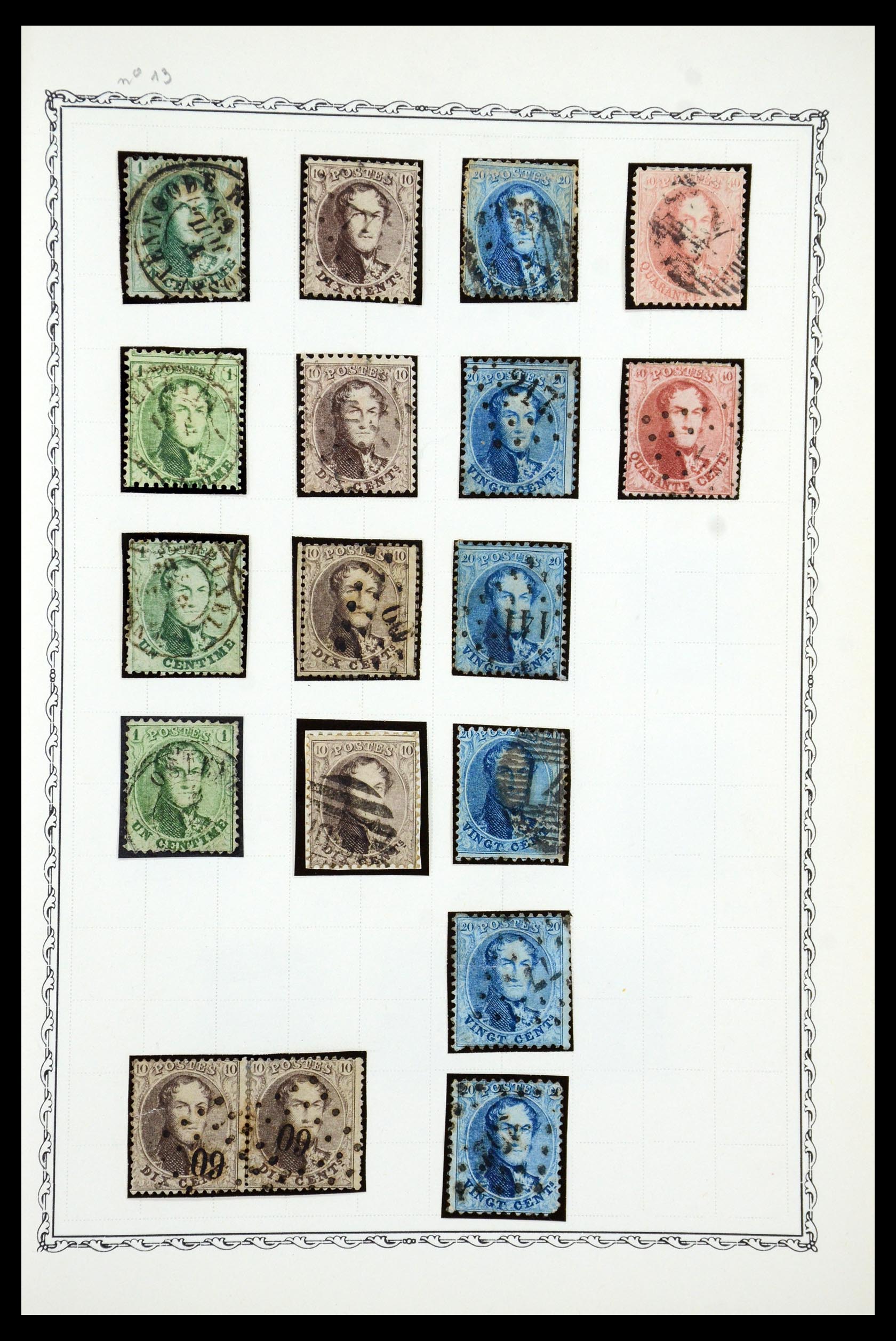 35931 005 - Postzegelverzameling 35931 België klassiek 1849-1869.