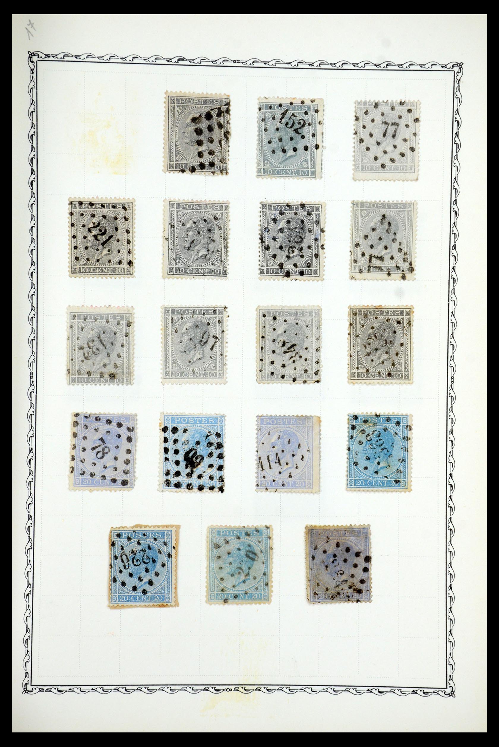 35931 006 - Postzegelverzameling 35931 België klassiek 1849-1869.
