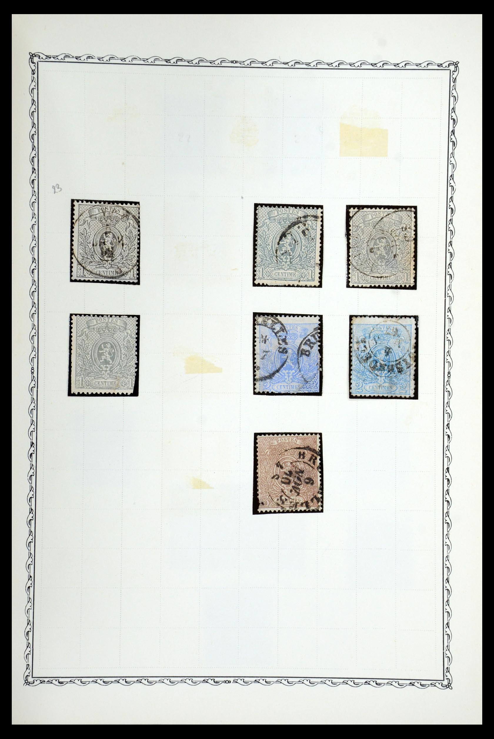35931 007 - Postzegelverzameling 35931 België klassiek 1849-1869.