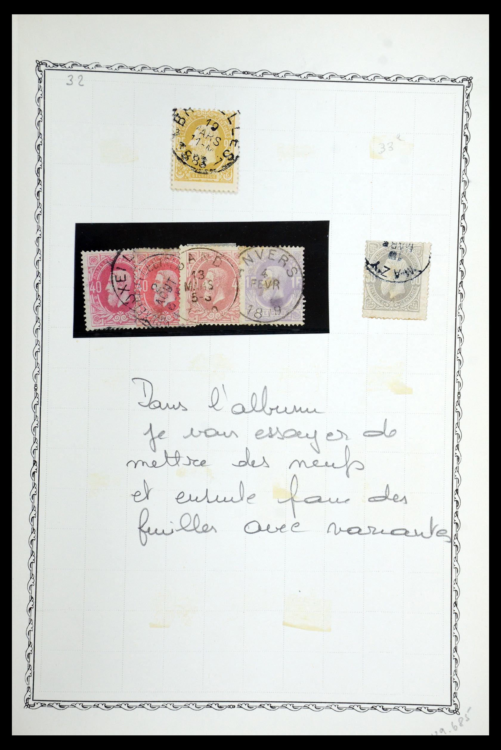 35931 009 - Postzegelverzameling 35931 België klassiek 1849-1869.