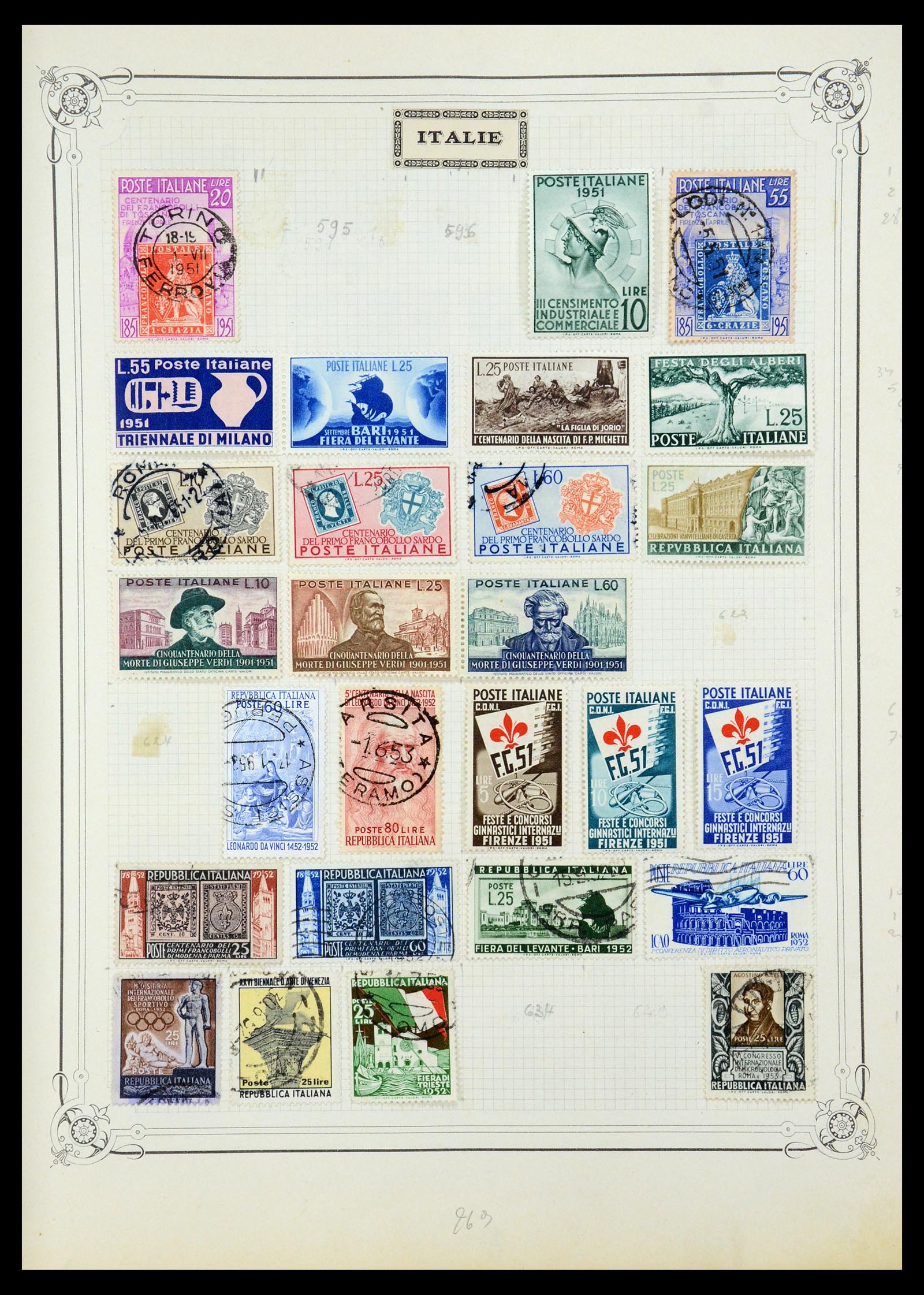 35932 017 - Postzegelverzameling 35932 Italië 1862-1980.