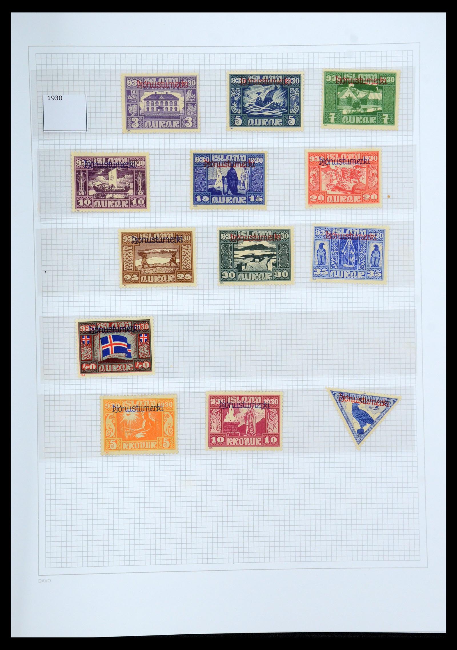 35933 008 - Postzegelverzameling 35933 IJsland 1873-1936.