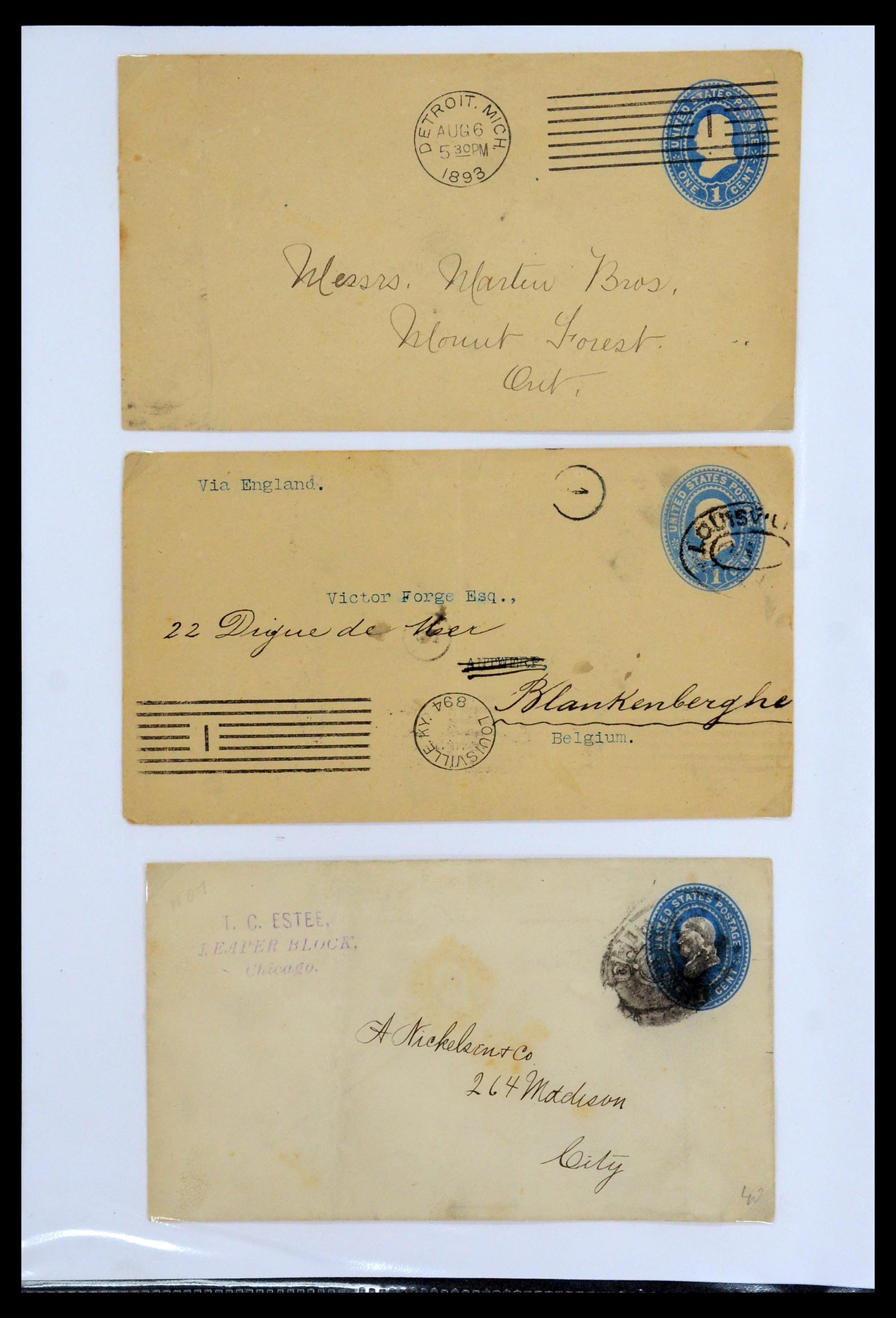 35934 009 - Stamp collection 35934 USA postal stationeries 1873-1984.