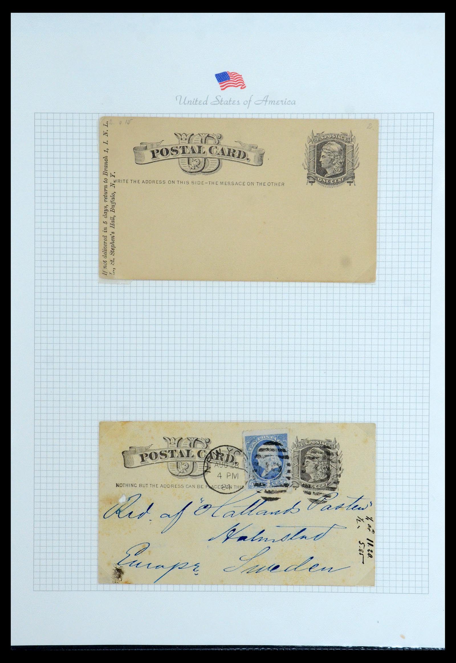 35934 121 - Stamp collection 35934 USA postal stationeries 1873-1984.