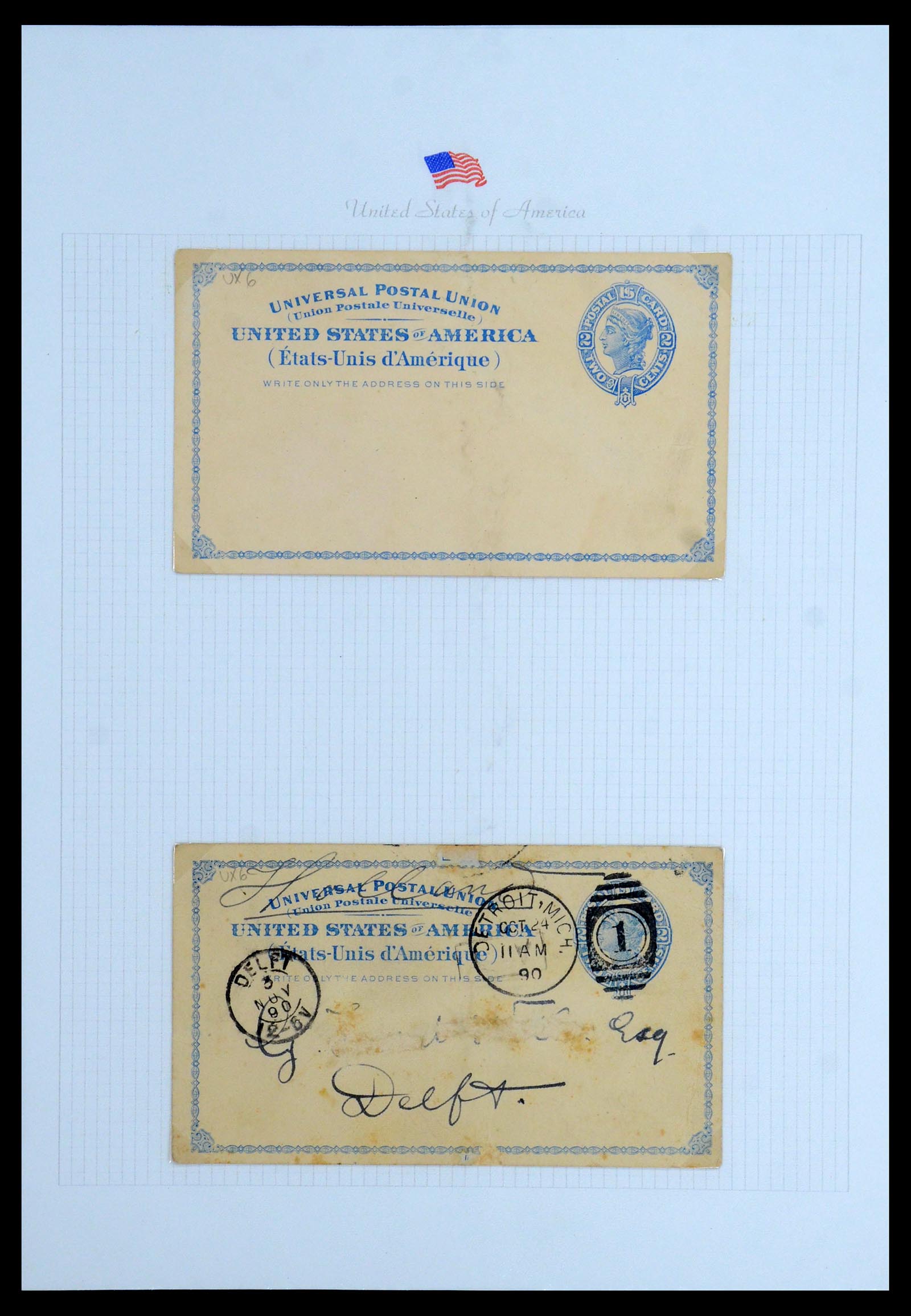 35934 123 - Stamp collection 35934 USA postal stationeries 1873-1984.
