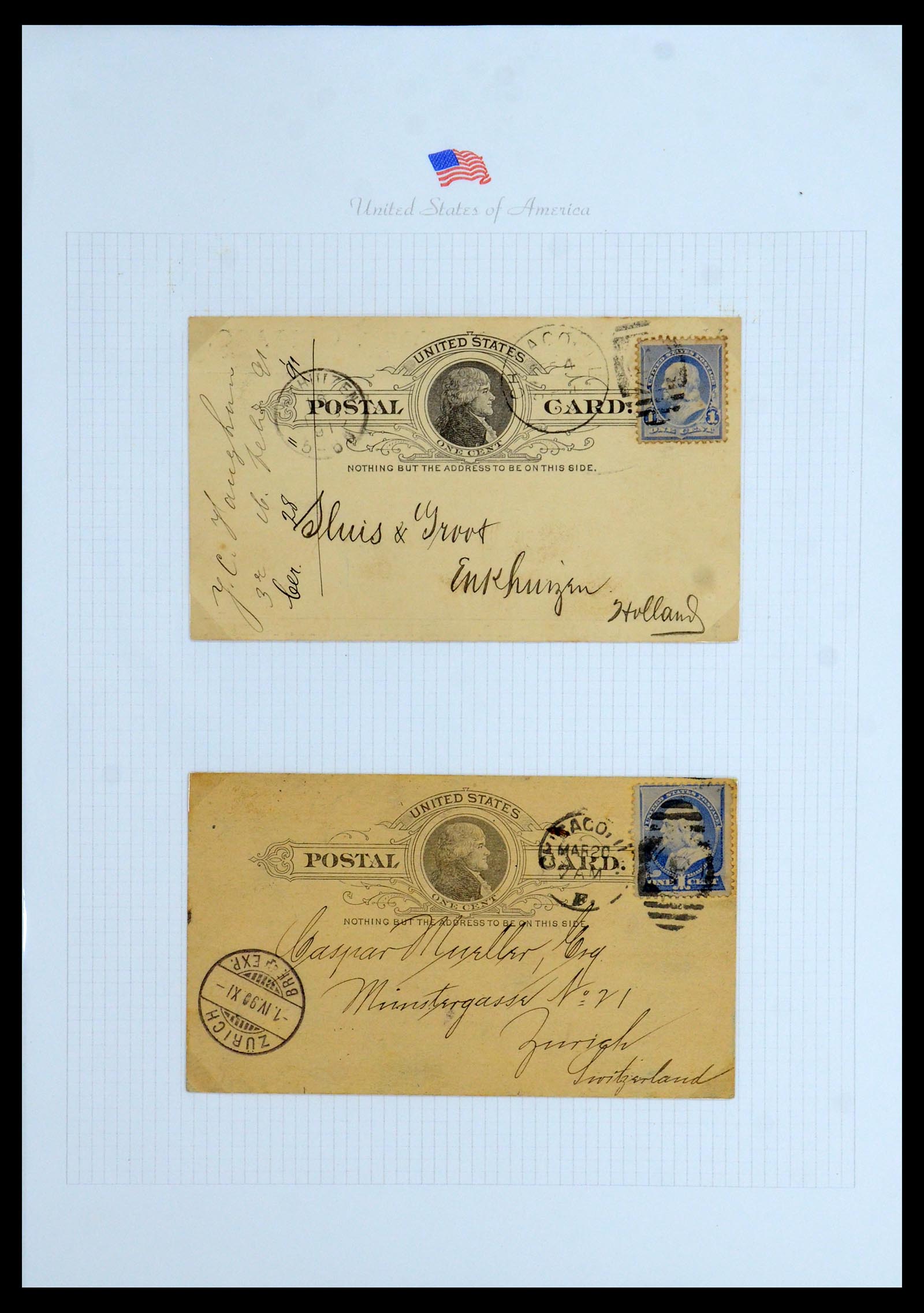 35934 133 - Stamp collection 35934 USA postal stationeries 1873-1984.