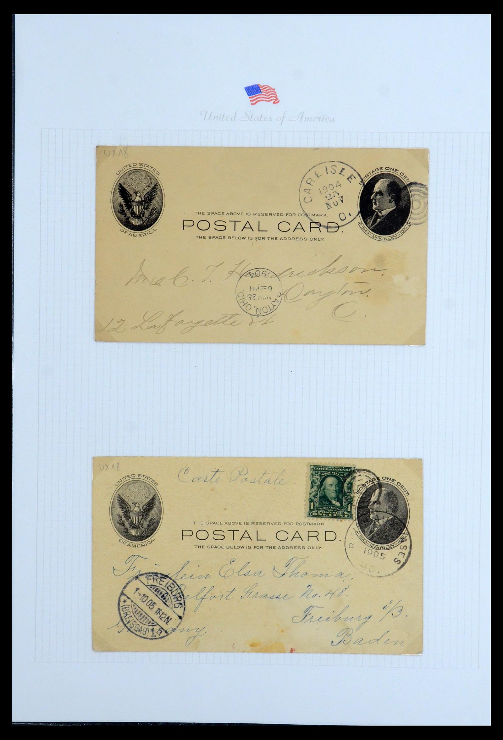 35934 135 - Stamp collection 35934 USA postal stationeries 1873-1984.