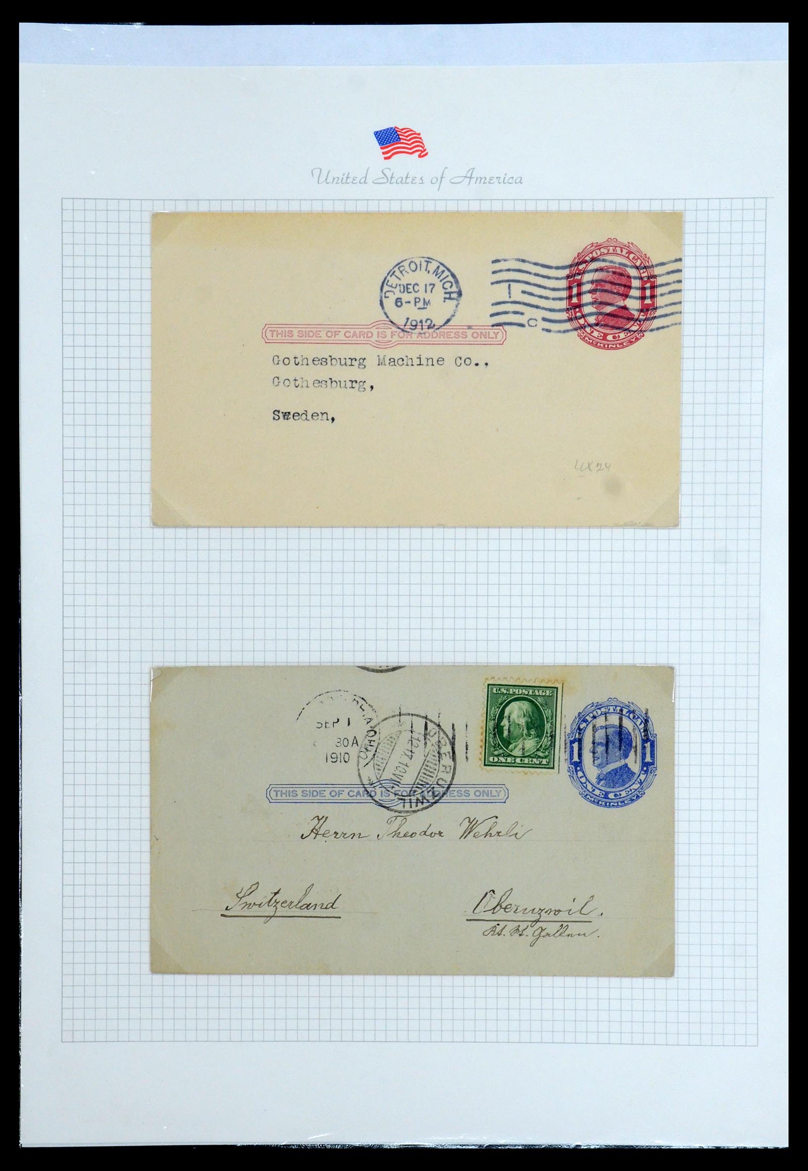 35934 139 - Stamp collection 35934 USA postal stationeries 1873-1984.