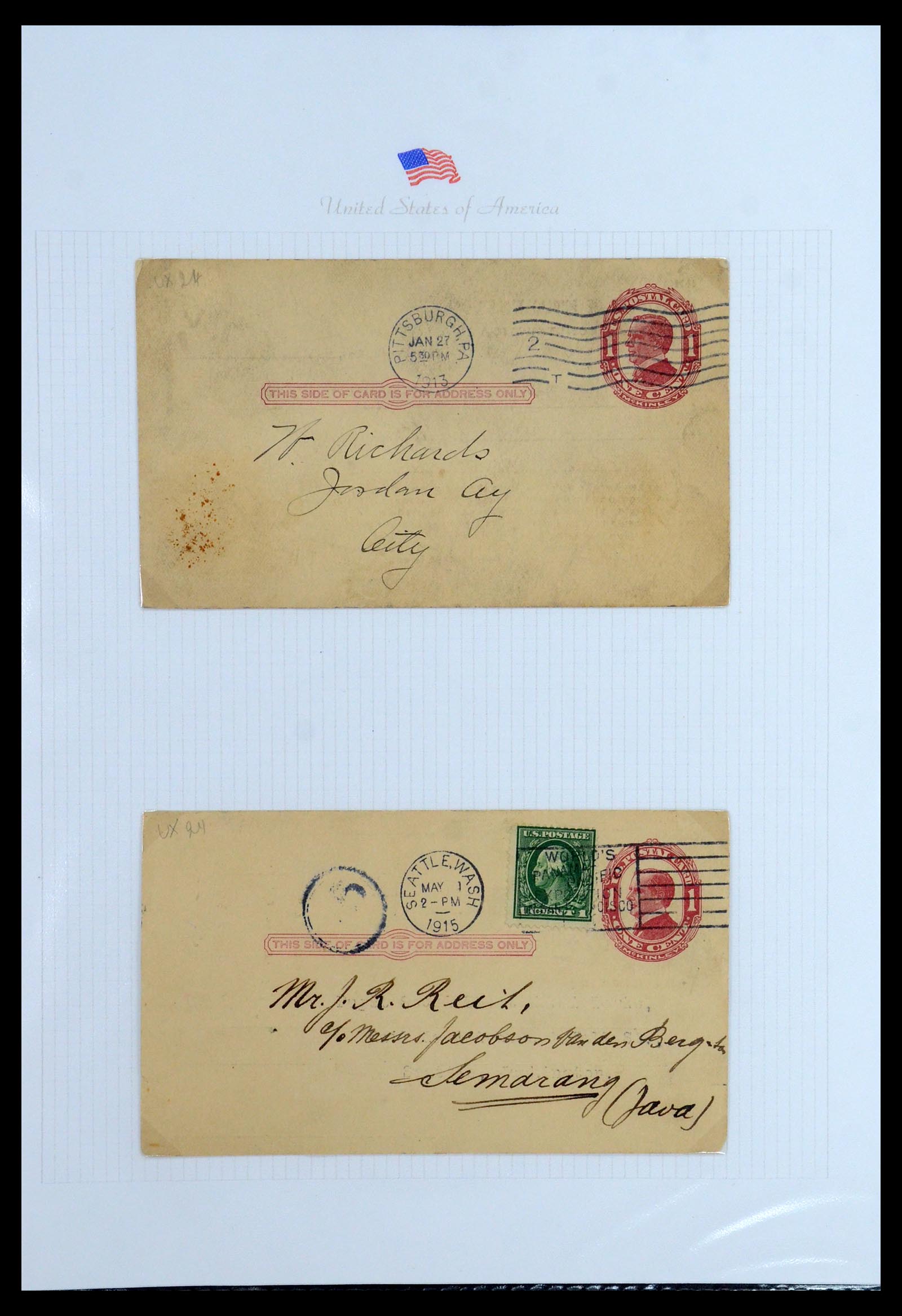 35934 140 - Stamp collection 35934 USA postal stationeries 1873-1984.