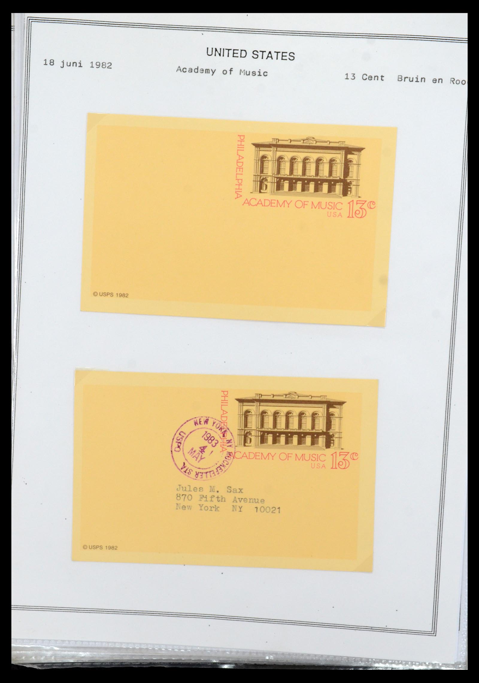 35934 367 - Stamp collection 35934 USA postal stationeries 1873-1984.