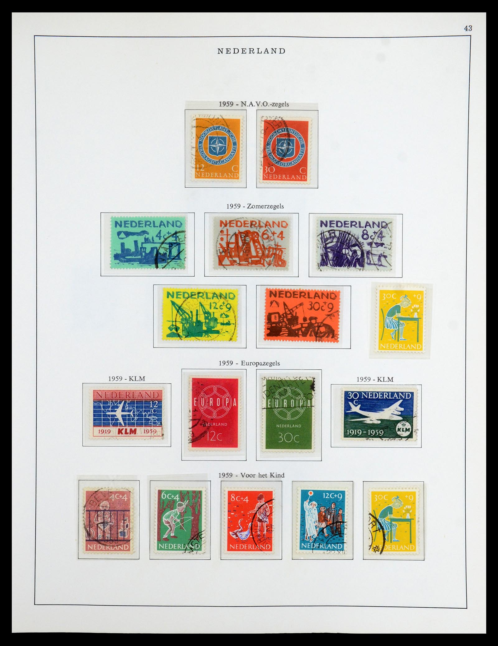 35938 043 - Postzegelverzameling 35938 Nederland 1852-1975.