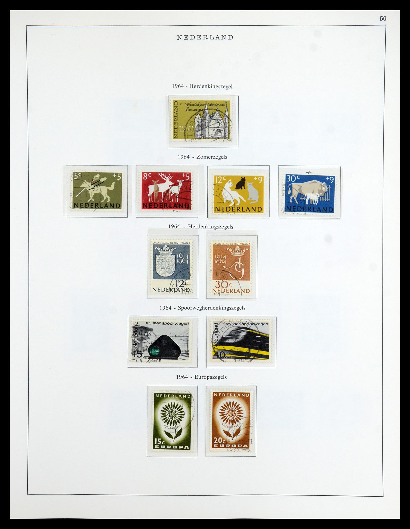 35938 050 - Postzegelverzameling 35938 Nederland 1852-1975.