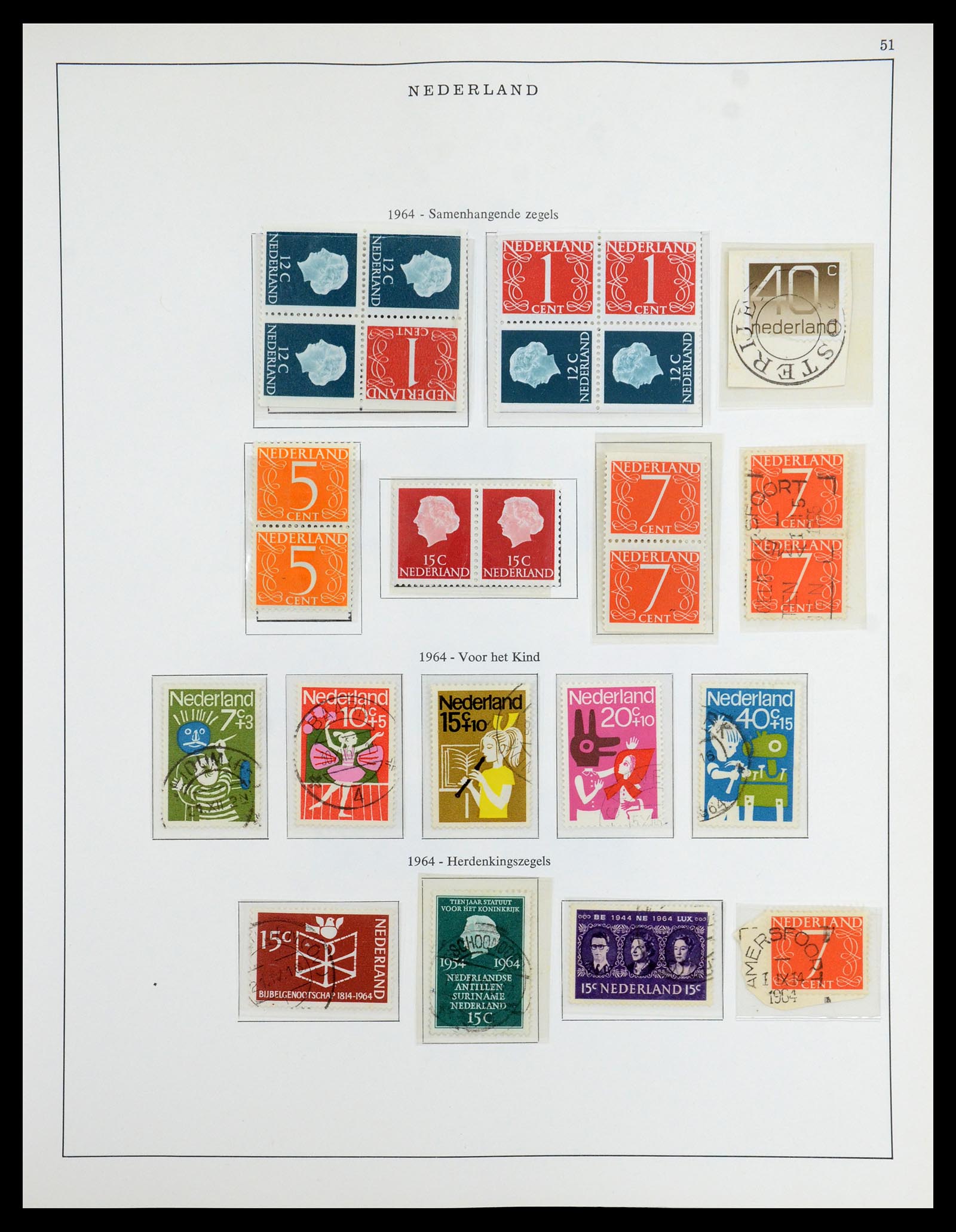 35938 051 - Postzegelverzameling 35938 Nederland 1852-1975.