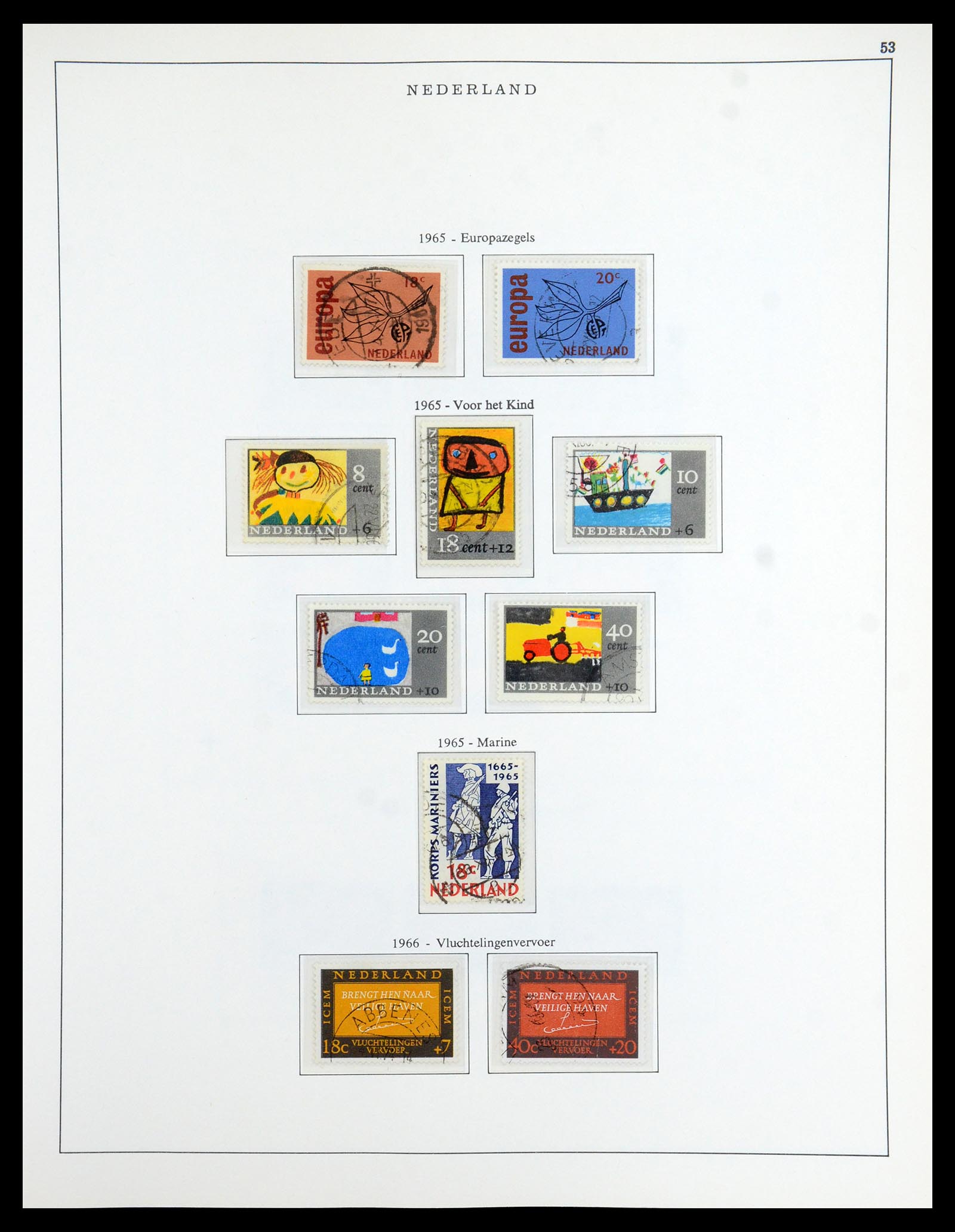 35938 053 - Postzegelverzameling 35938 Nederland 1852-1975.