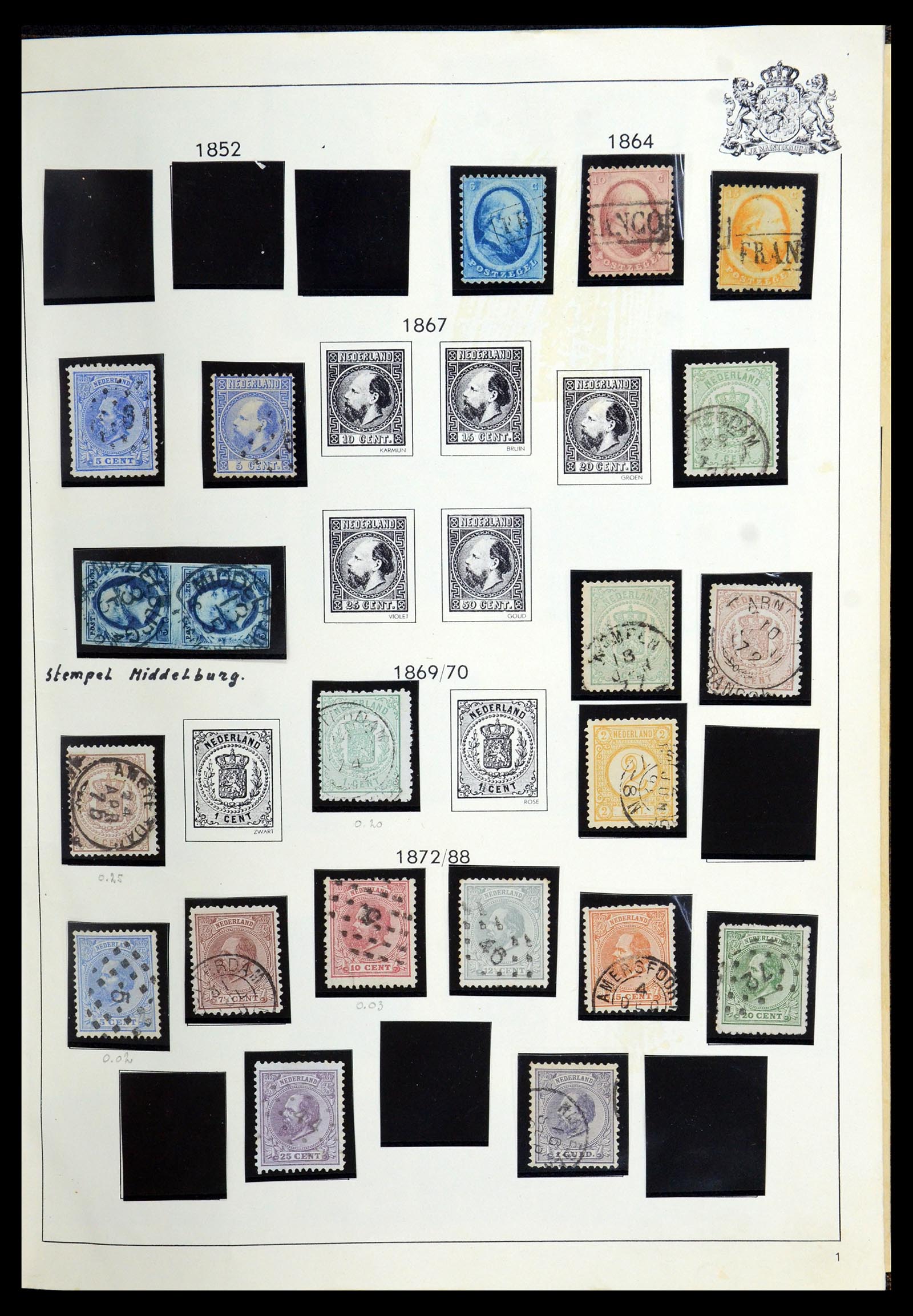 35940 005 - Postzegelverzameling 35940 Nederland en overzeese gebiedsdelen 1852-1