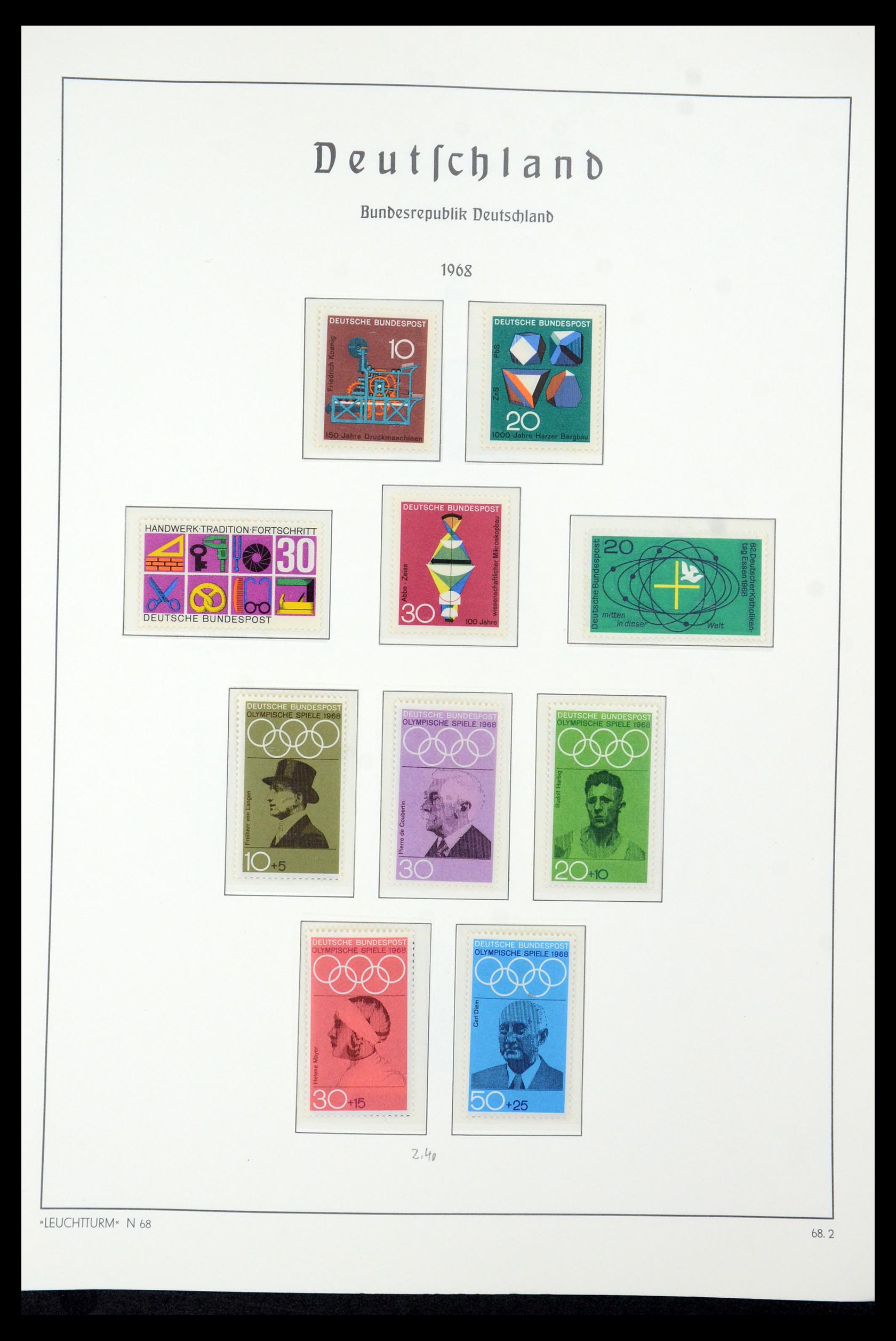 35943 040 - Stamp Collection 35943 Bundespost 1949-1992.