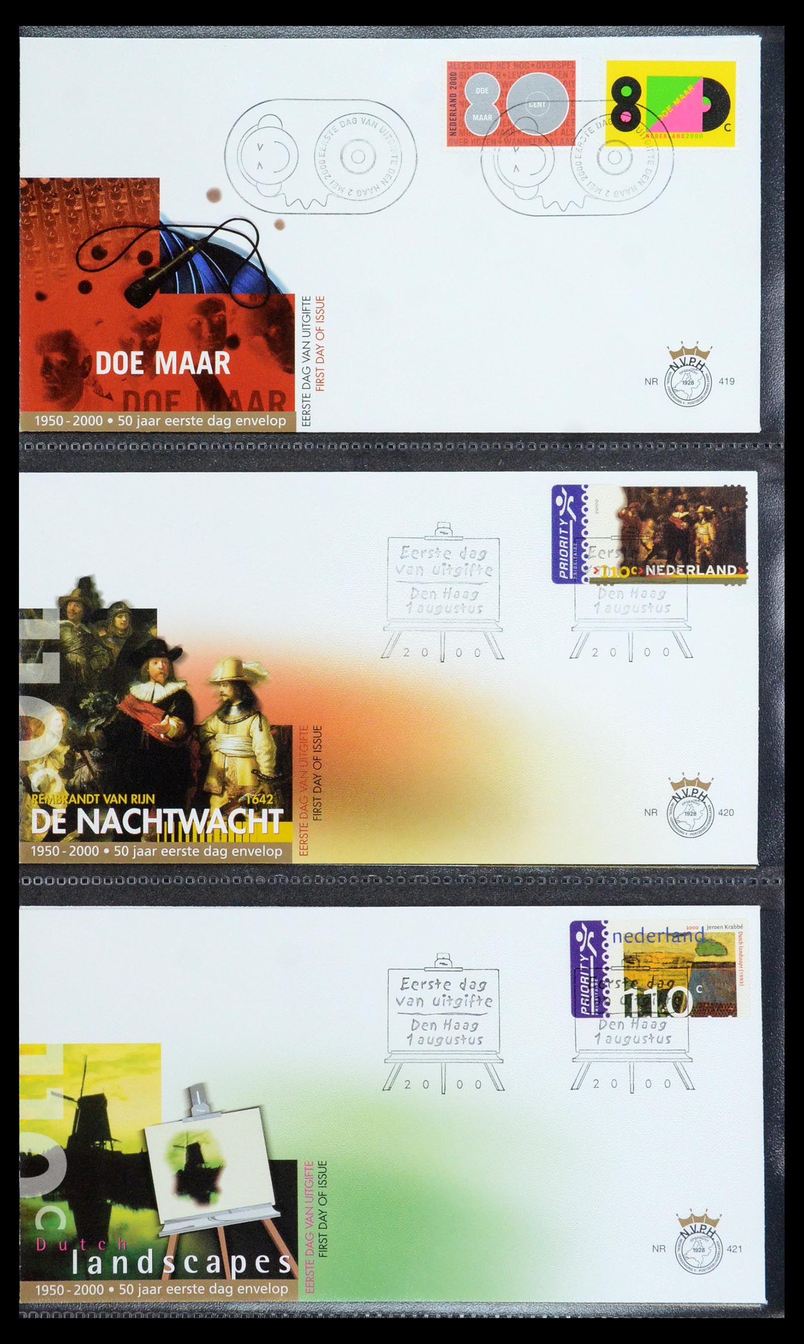35946 004 - Postzegelverzameling 35946 Nederland FDC's 2000-2019.