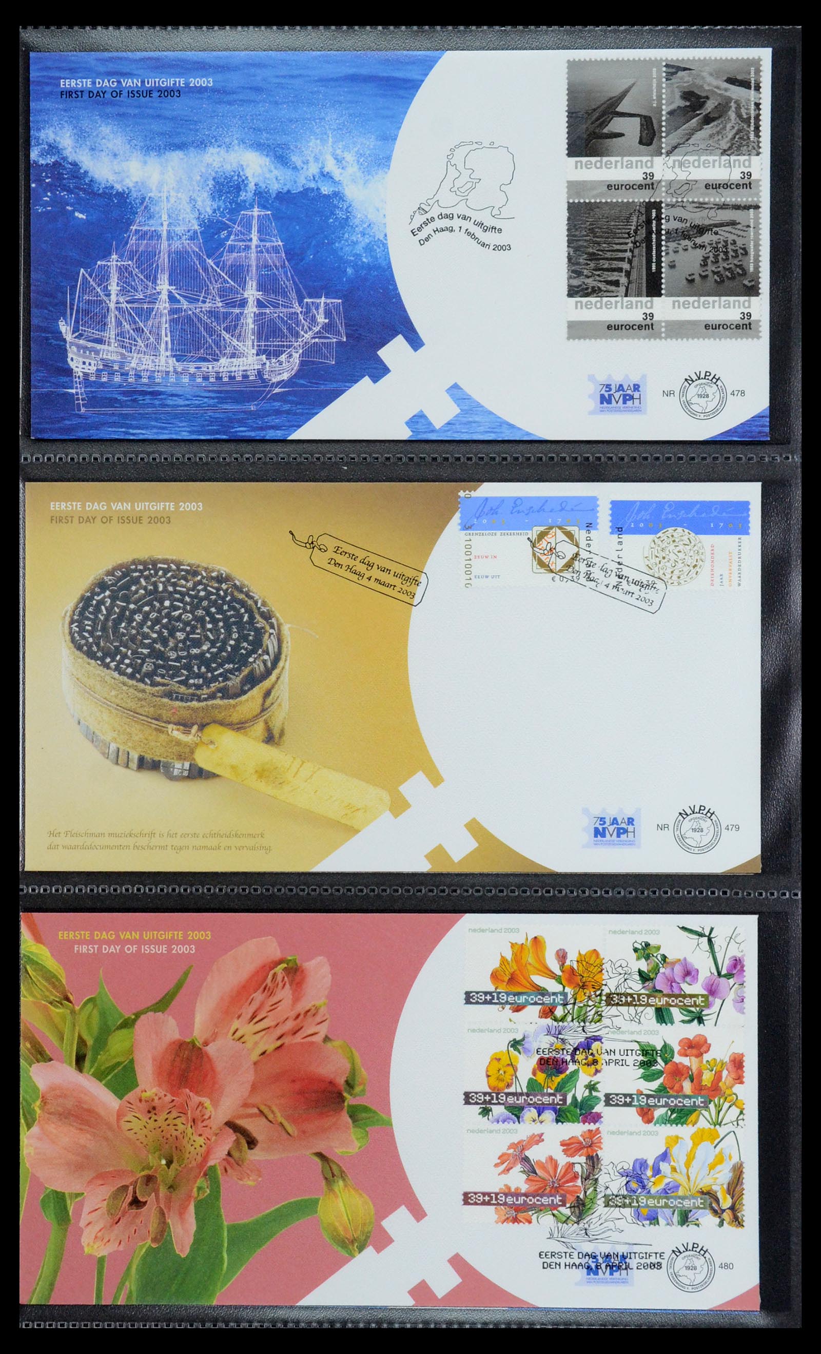 35946 028 - Postzegelverzameling 35946 Nederland FDC's 2000-2019.