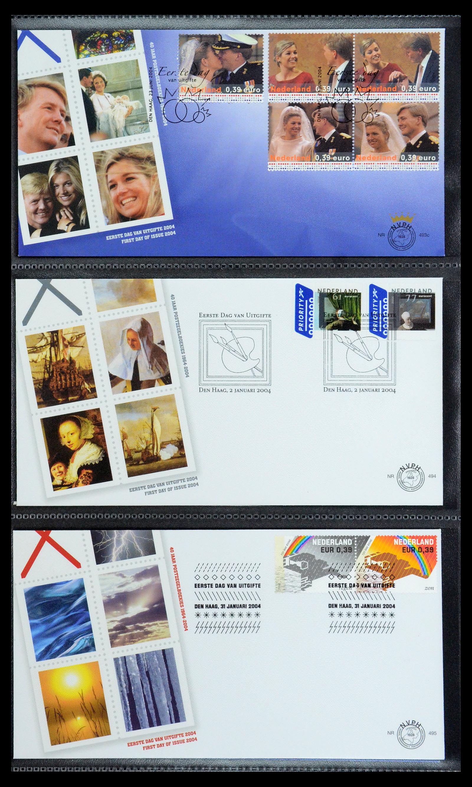 35946 036 - Postzegelverzameling 35946 Nederland FDC's 2000-2019.