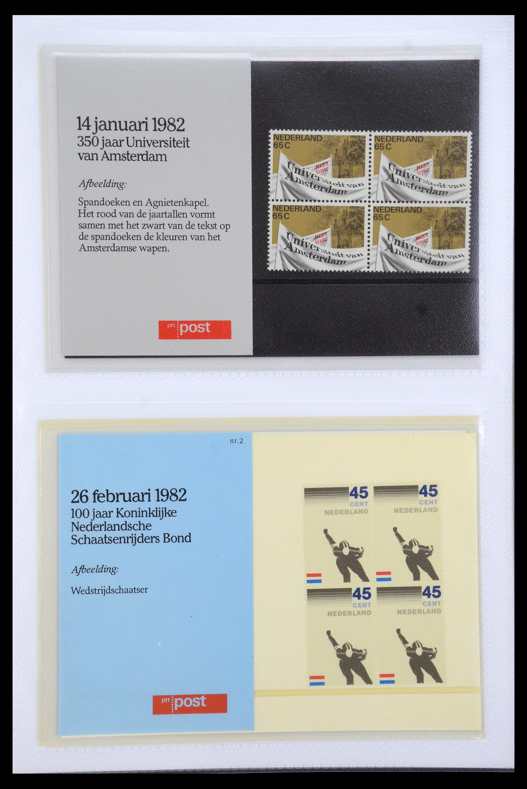 35947 001 - Postzegelverzameling 35947 Nederland PTT mapjes 1982-2019!