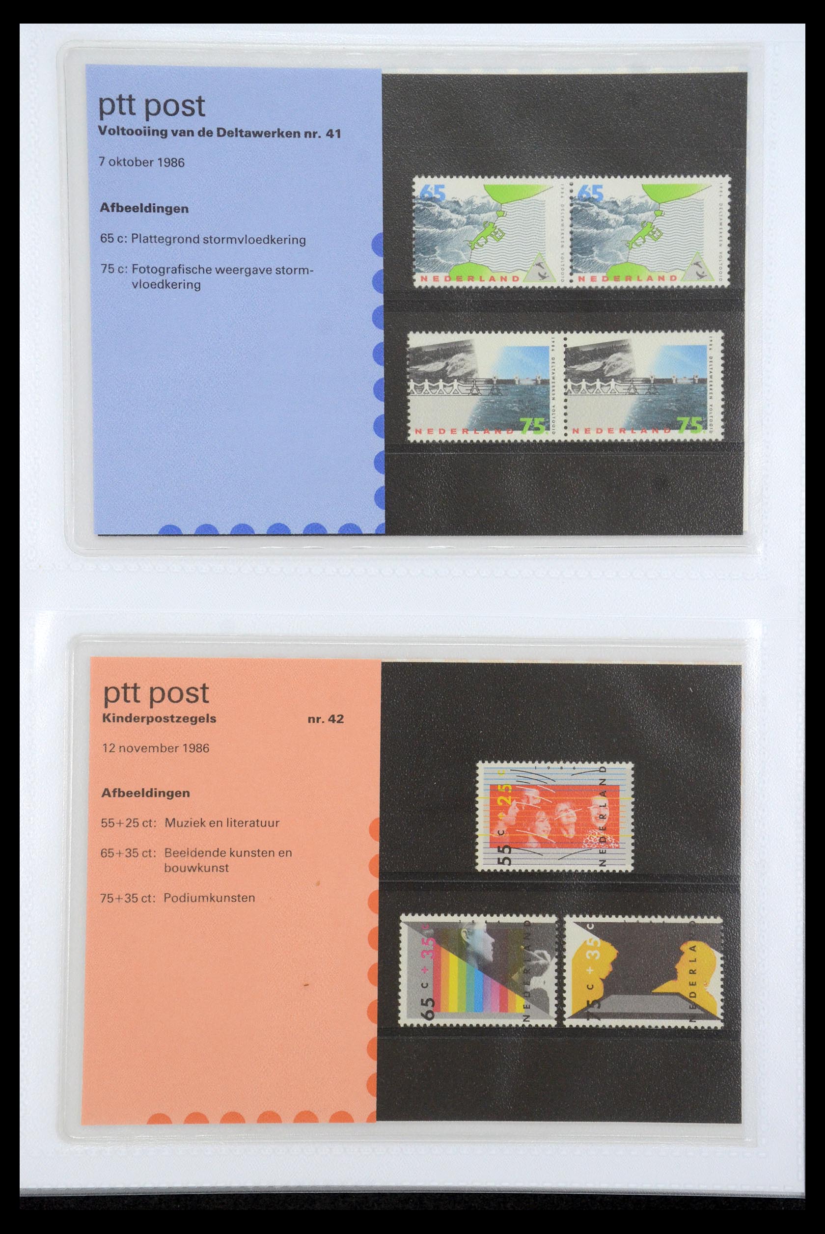 35947 021 - Postzegelverzameling 35947 Nederland PTT mapjes 1982-2019!