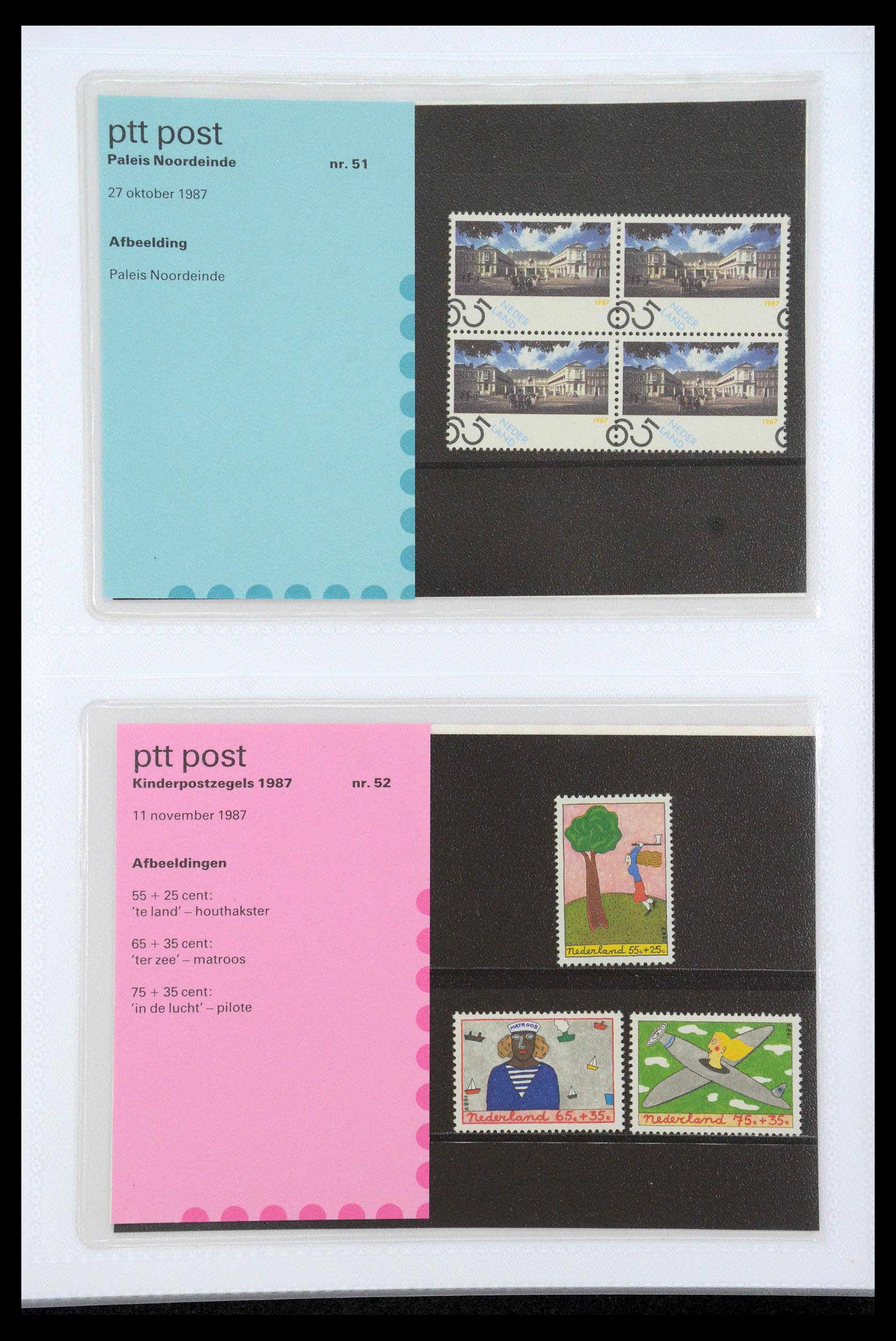 35947 026 - Postzegelverzameling 35947 Nederland PTT mapjes 1982-2019!