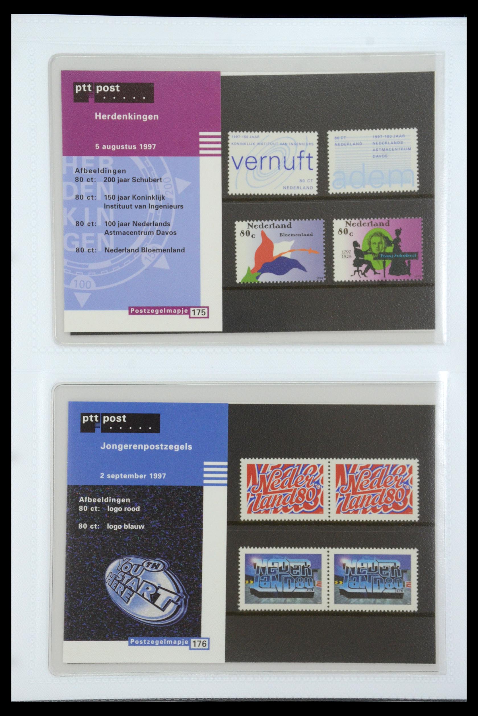 35947 091 - Postzegelverzameling 35947 Nederland PTT mapjes 1982-2019!