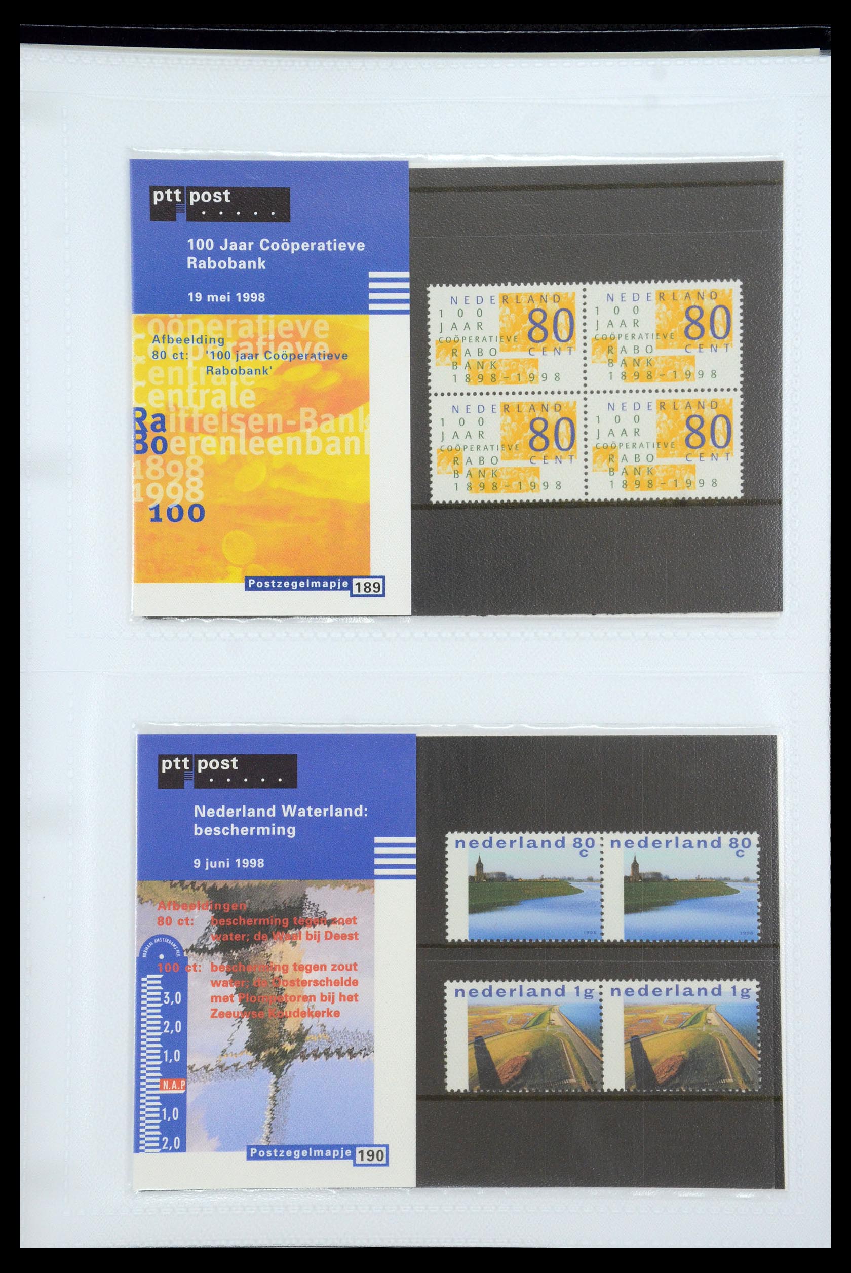 35947 098 - Postzegelverzameling 35947 Nederland PTT mapjes 1982-2019!