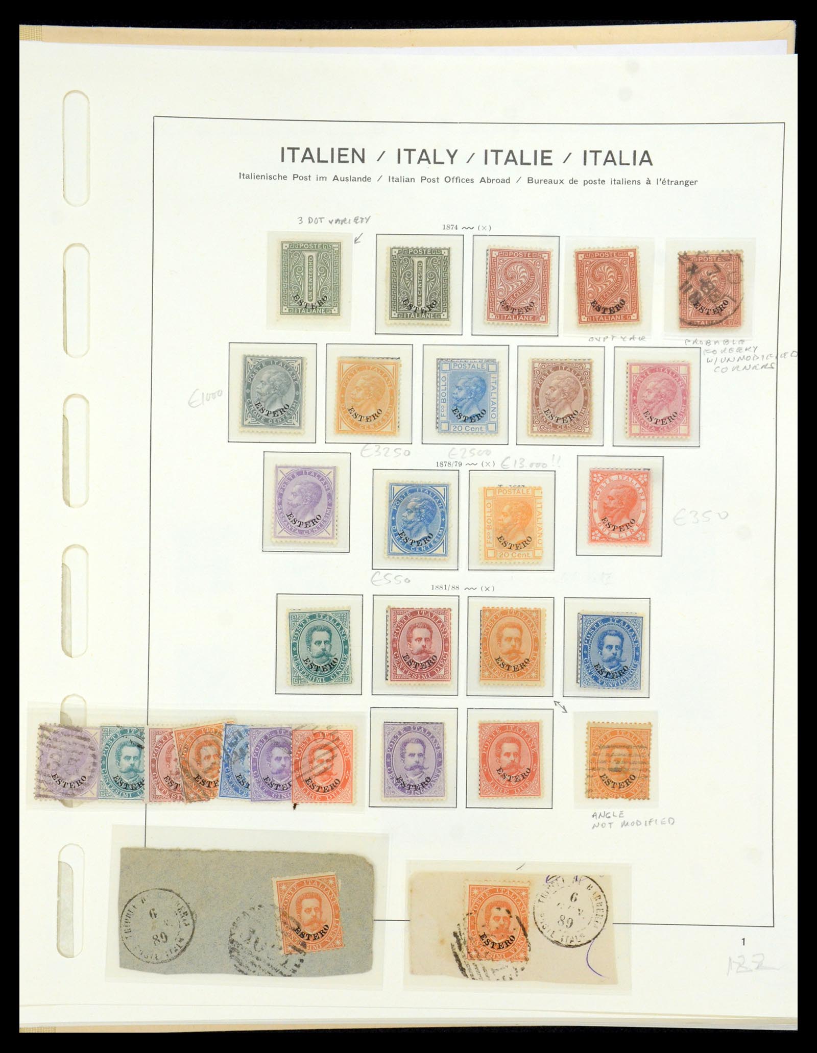 35949 001 - Postzegelverzameling 35949 Italiaans Levant superverzameling 1874-192