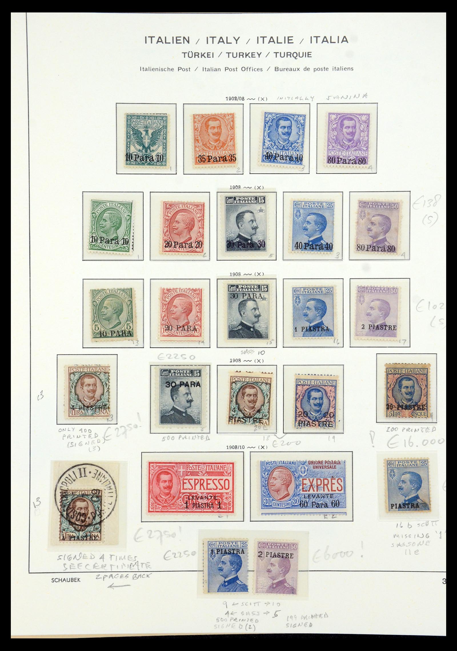 35949 010 - Postzegelverzameling 35949 Italiaans Levant superverzameling 1874-192