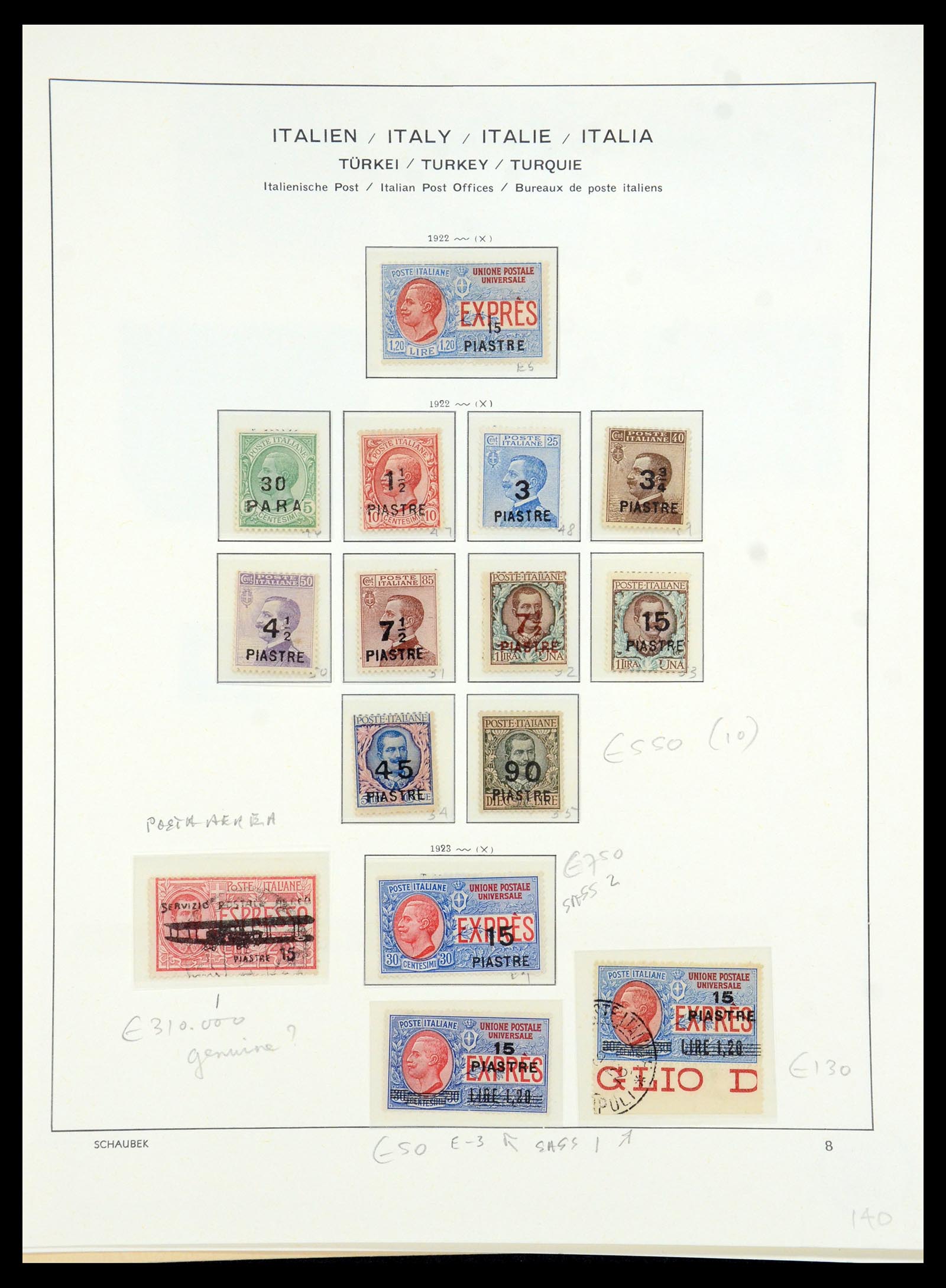 35949 020 - Postzegelverzameling 35949 Italiaans Levant superverzameling 1874-192