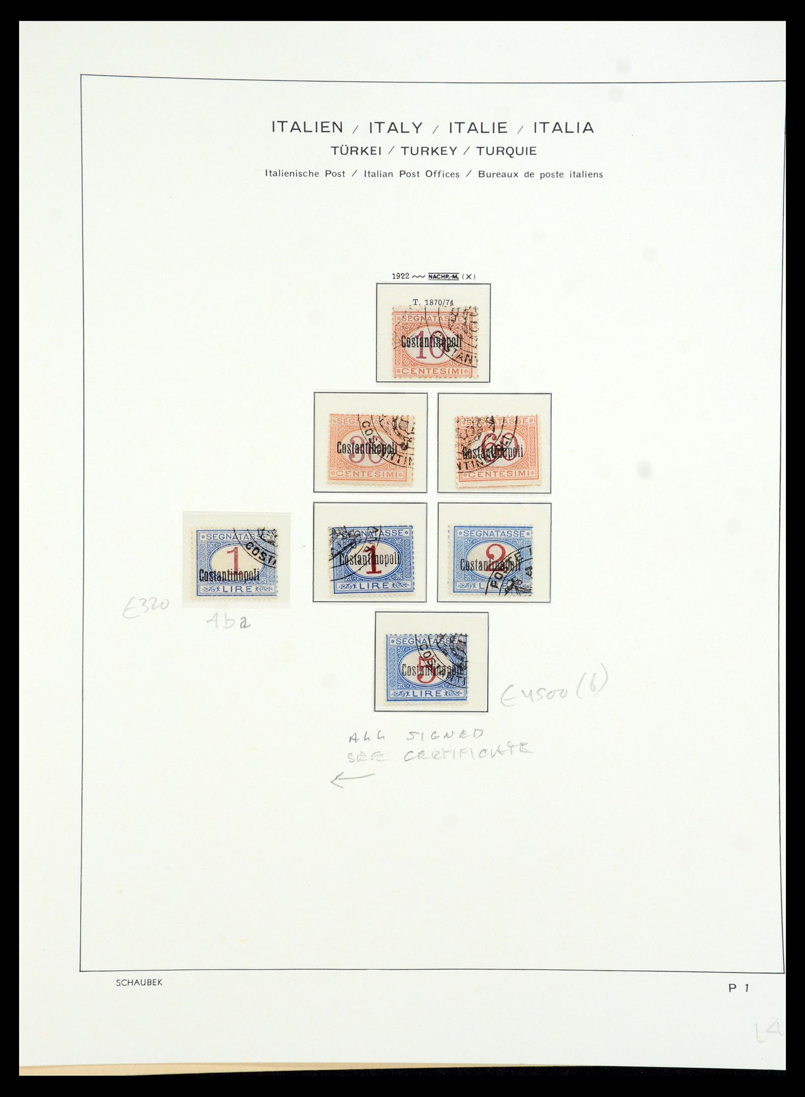 35949 022 - Stamp collection 35949 Italian Levant supercollection 1874-1923.