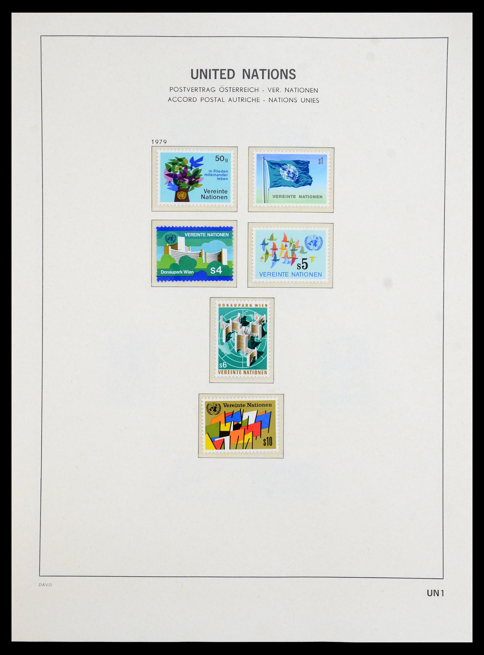 35952 001 - Postzegelverzameling 35952 Verenigde Naties Wenen 1979-2008.