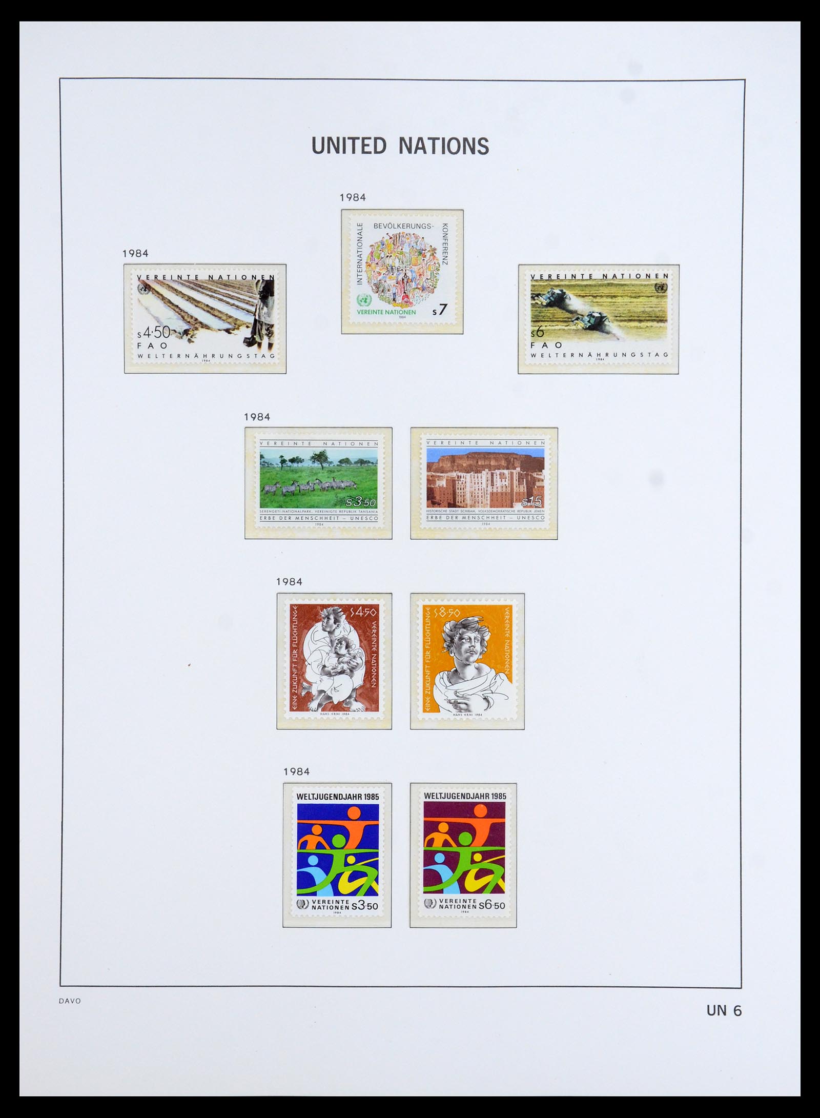 35952 007 - Postzegelverzameling 35952 Verenigde Naties Wenen 1979-2008.