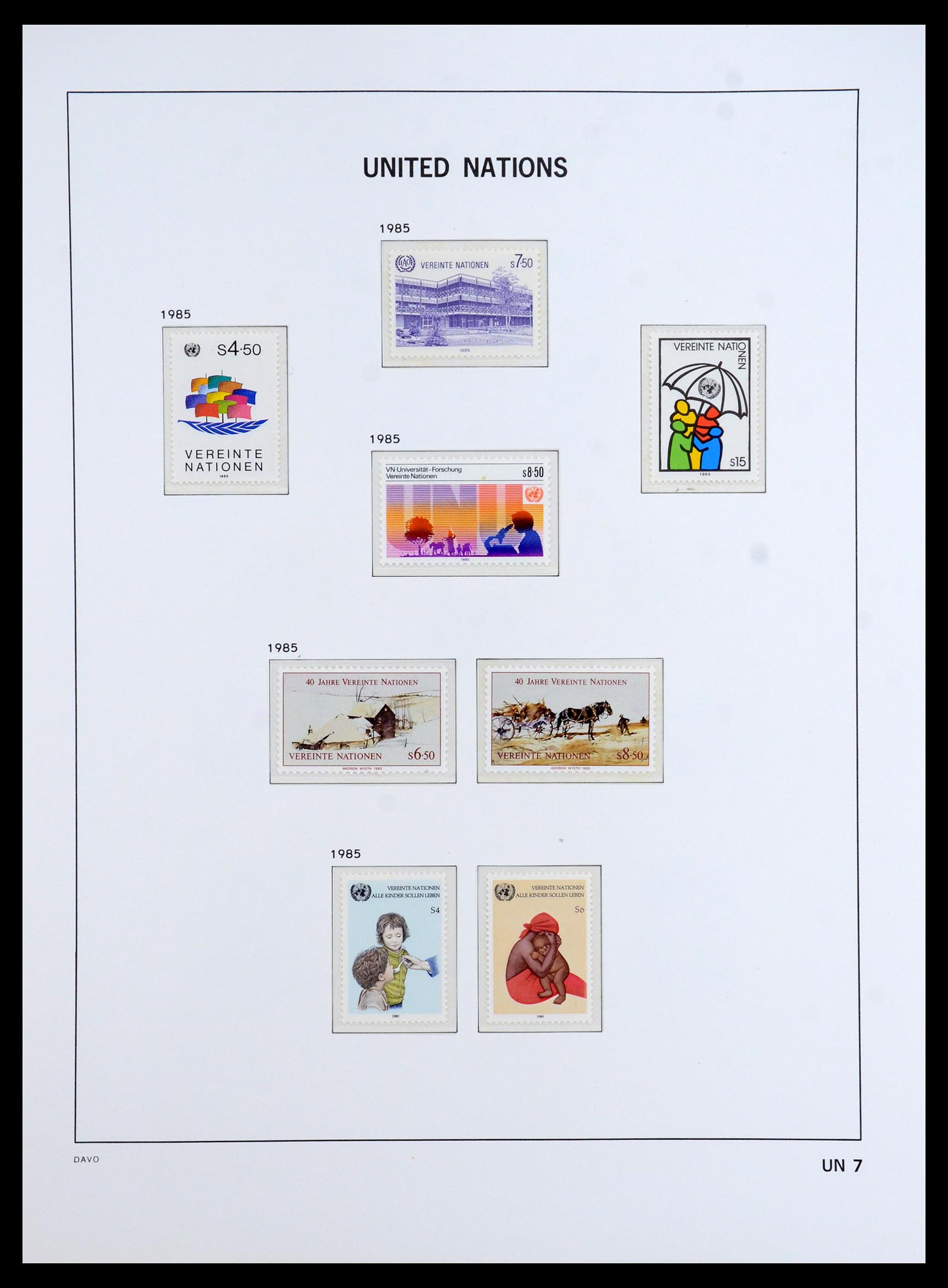 35952 008 - Stamp collection 35952 United Nations Vienna 1979-2008.