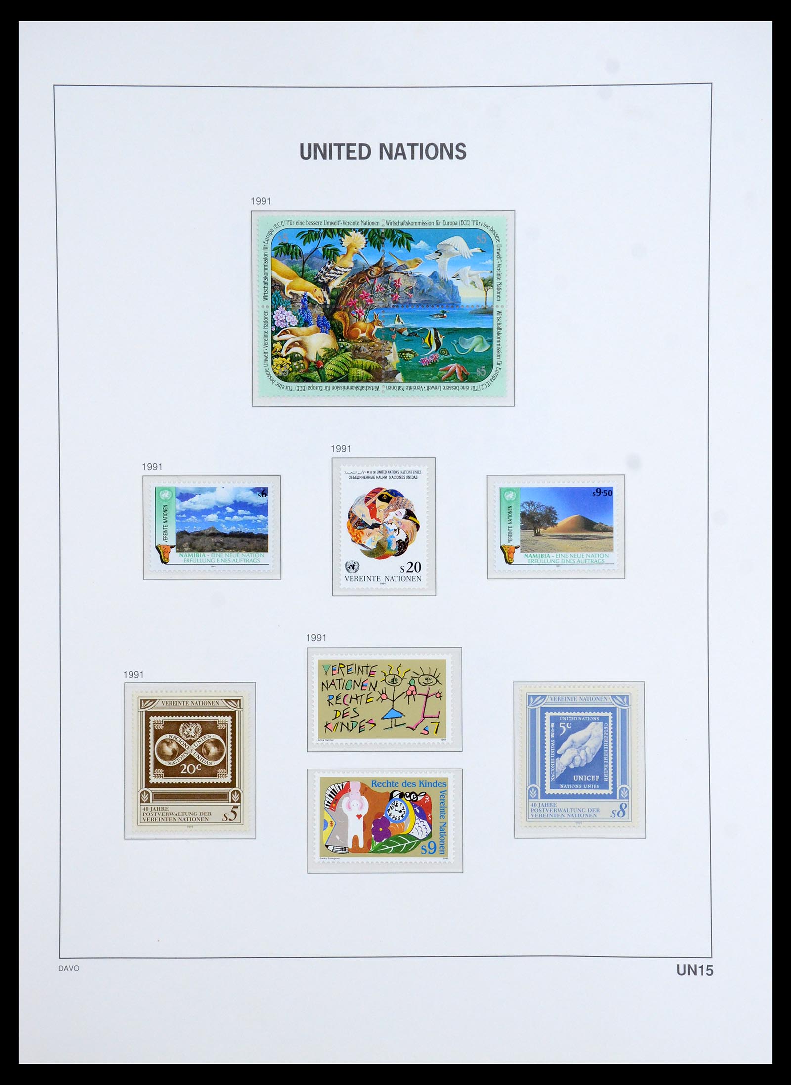 35952 020 - Postzegelverzameling 35952 Verenigde Naties Wenen 1979-2008.