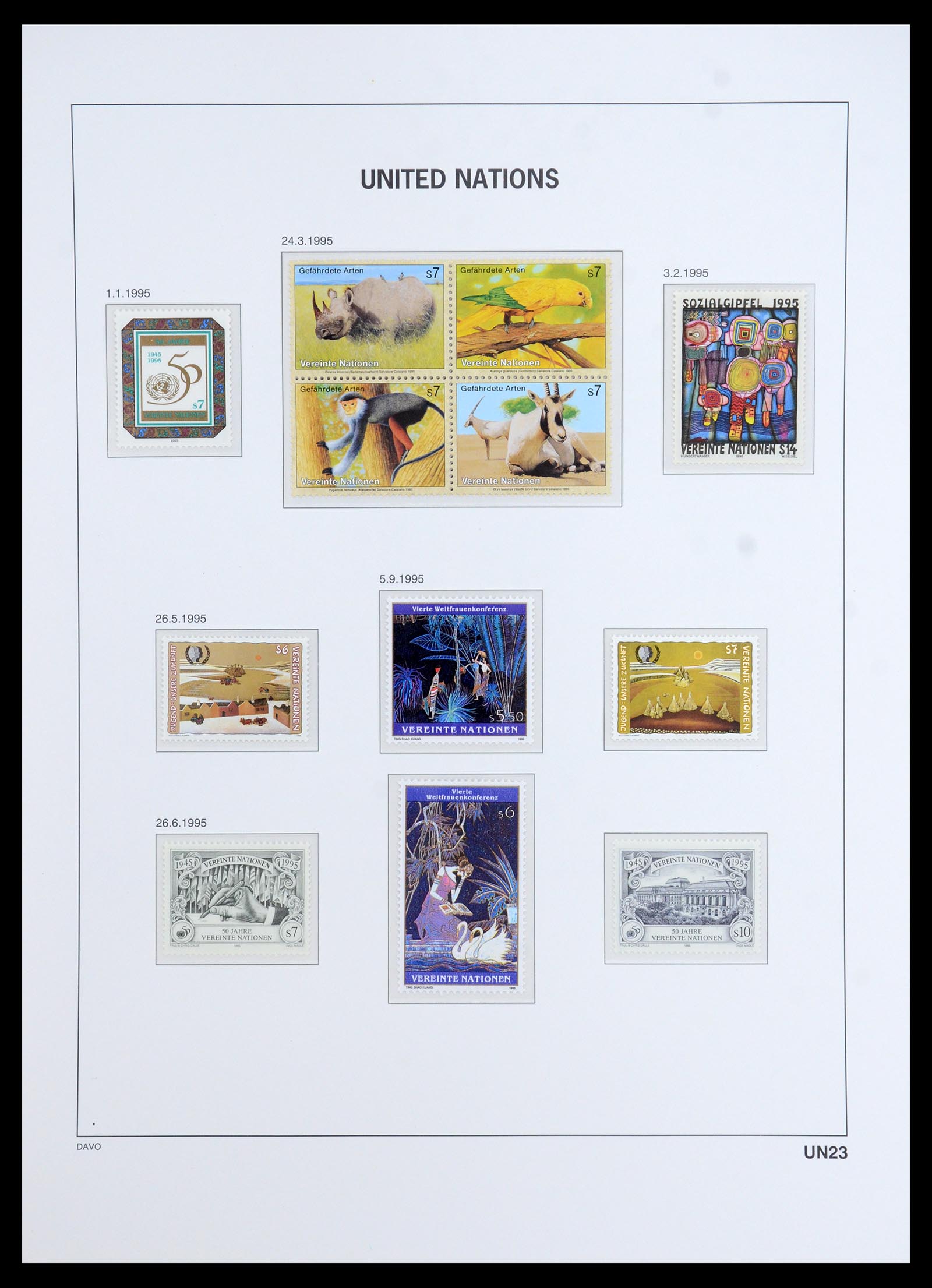 35952 030 - Stamp collection 35952 United Nations Vienna 1979-2008.