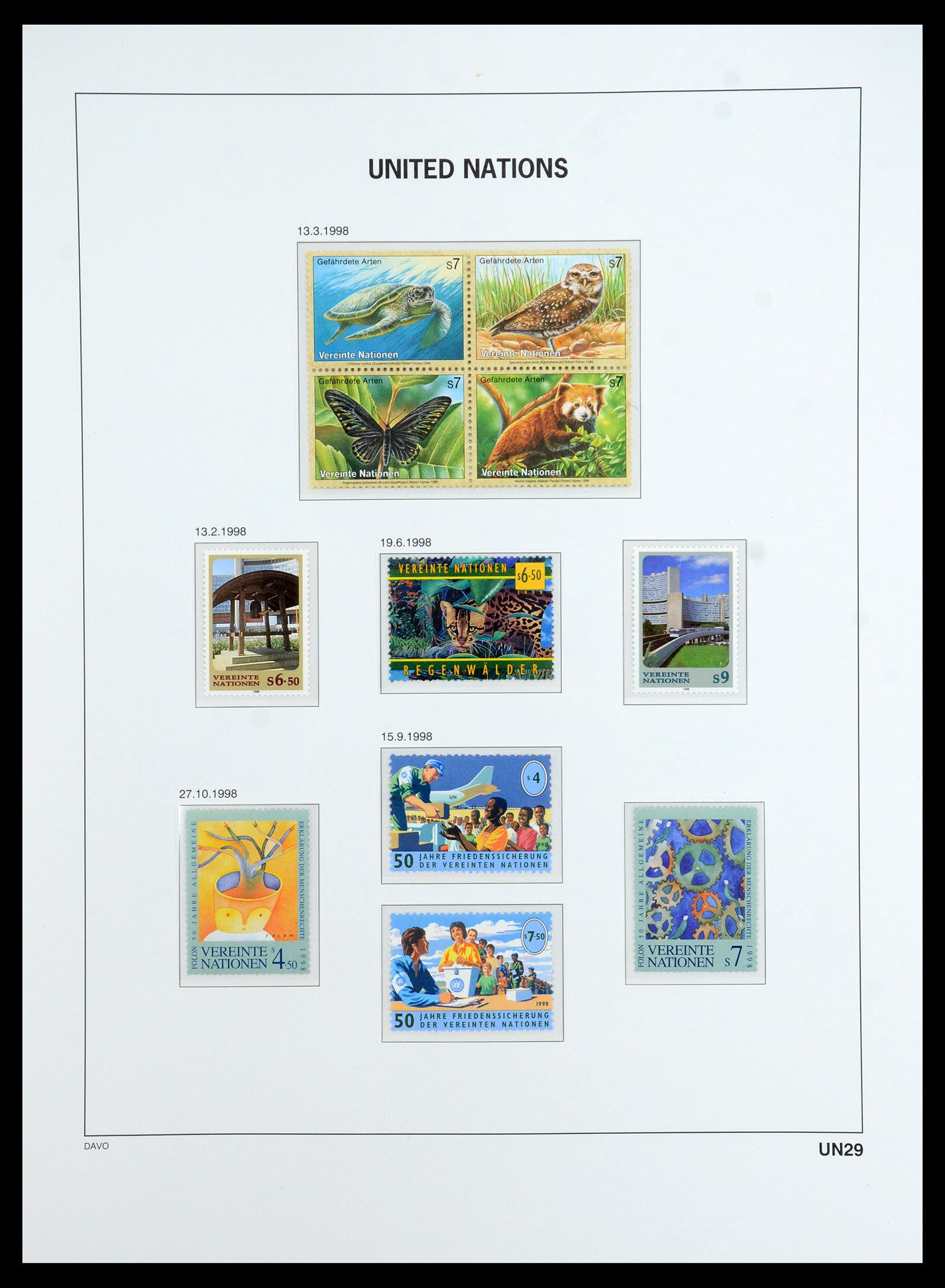 35952 044 - Stamp collection 35952 United Nations Vienna 1979-2008.