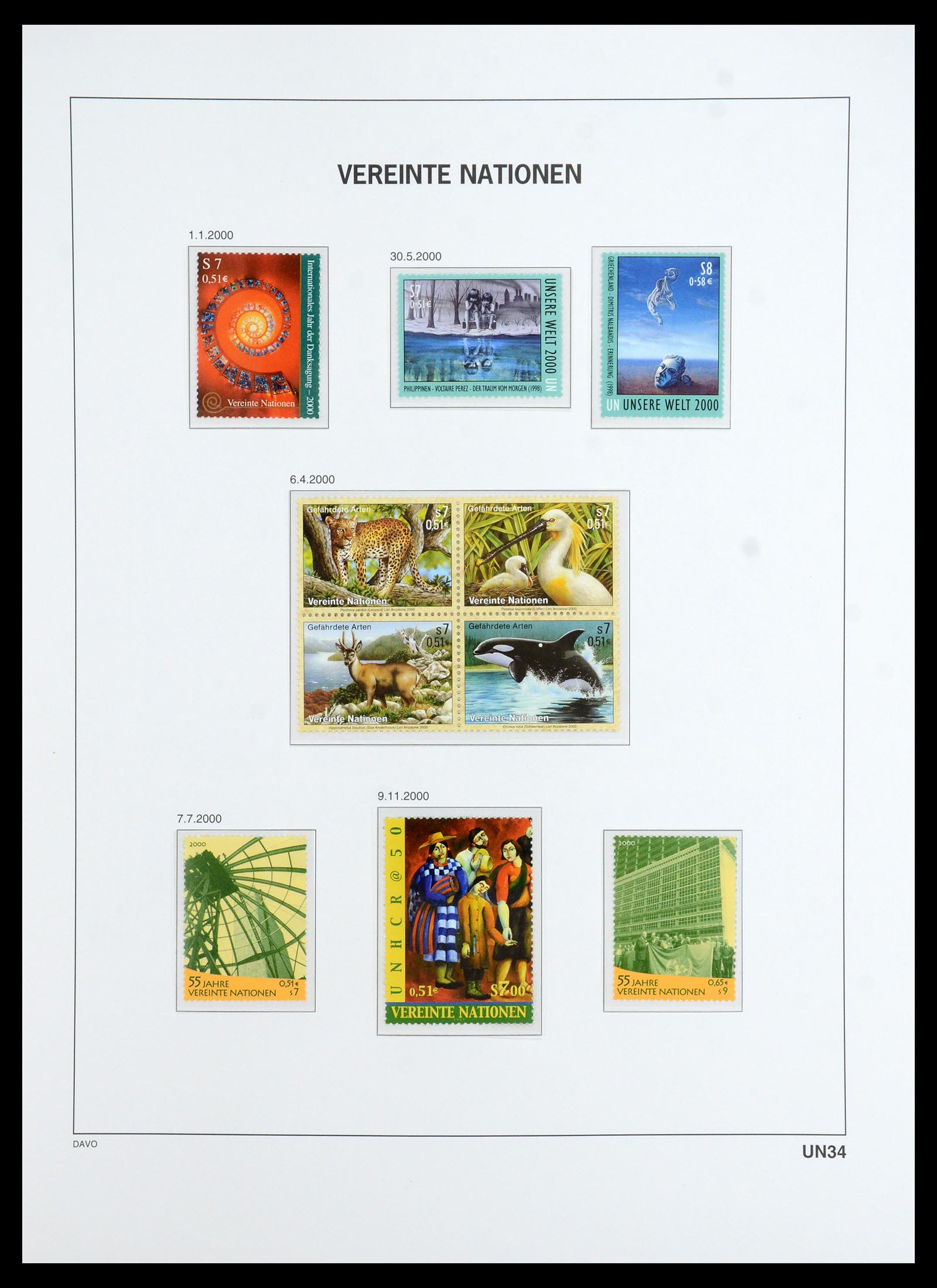 35952 054 - Stamp collection 35952 United Nations Vienna 1979-2008.