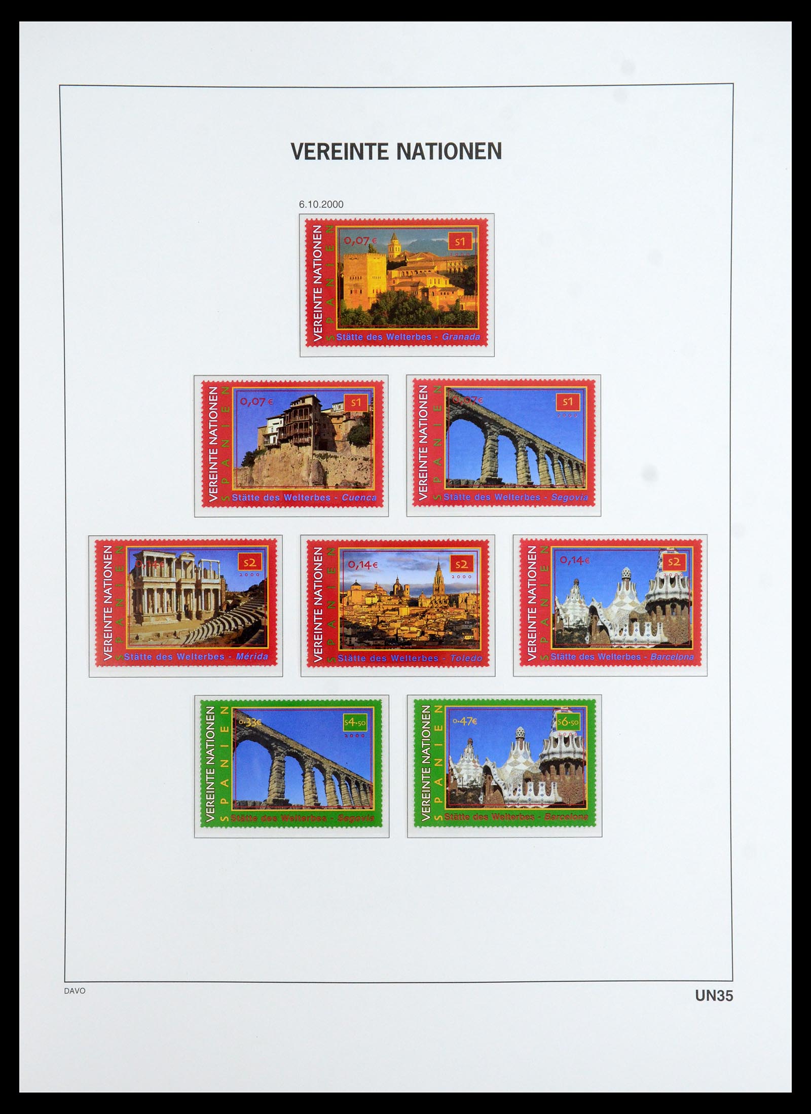 35952 056 - Postzegelverzameling 35952 Verenigde Naties Wenen 1979-2008.