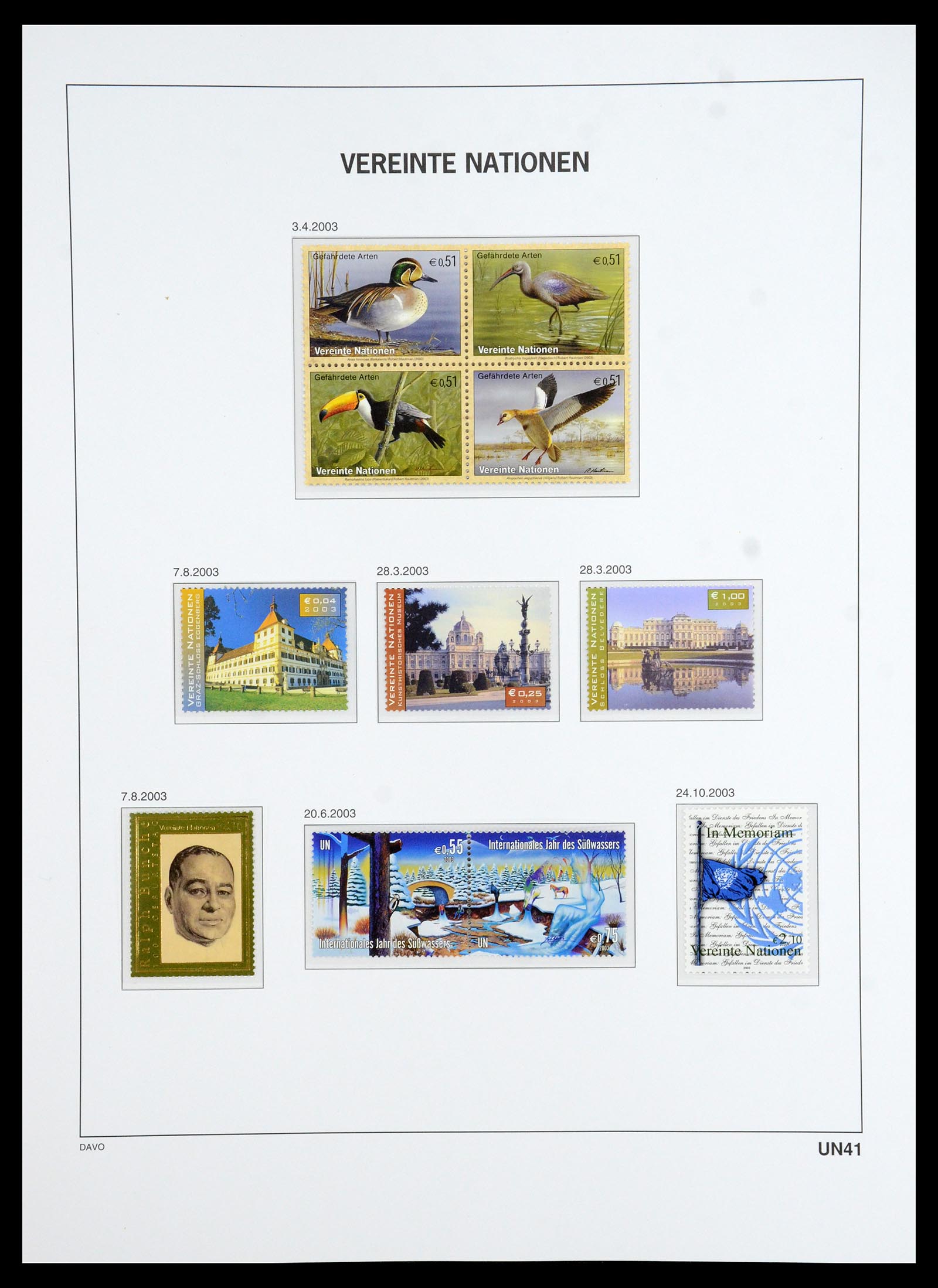 35952 074 - Postzegelverzameling 35952 Verenigde Naties Wenen 1979-2008.