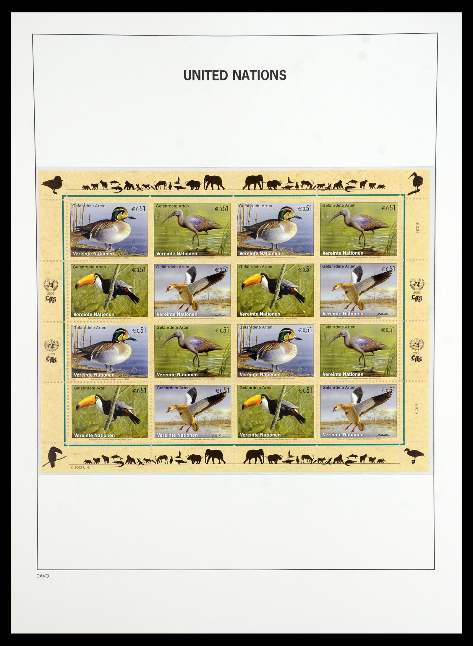 35952 075 - Postzegelverzameling 35952 Verenigde Naties Wenen 1979-2008.