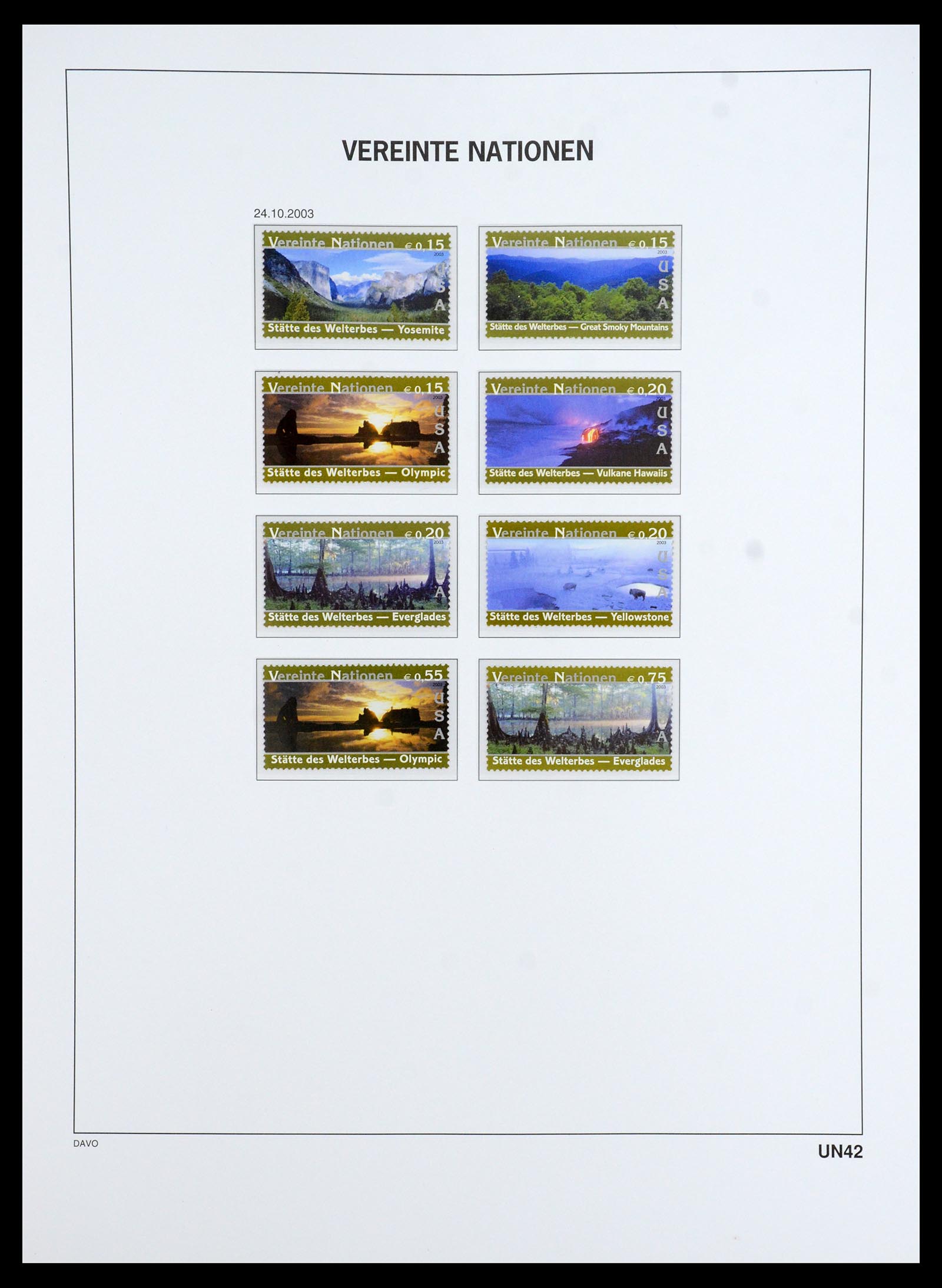 35952 077 - Postzegelverzameling 35952 Verenigde Naties Wenen 1979-2008.
