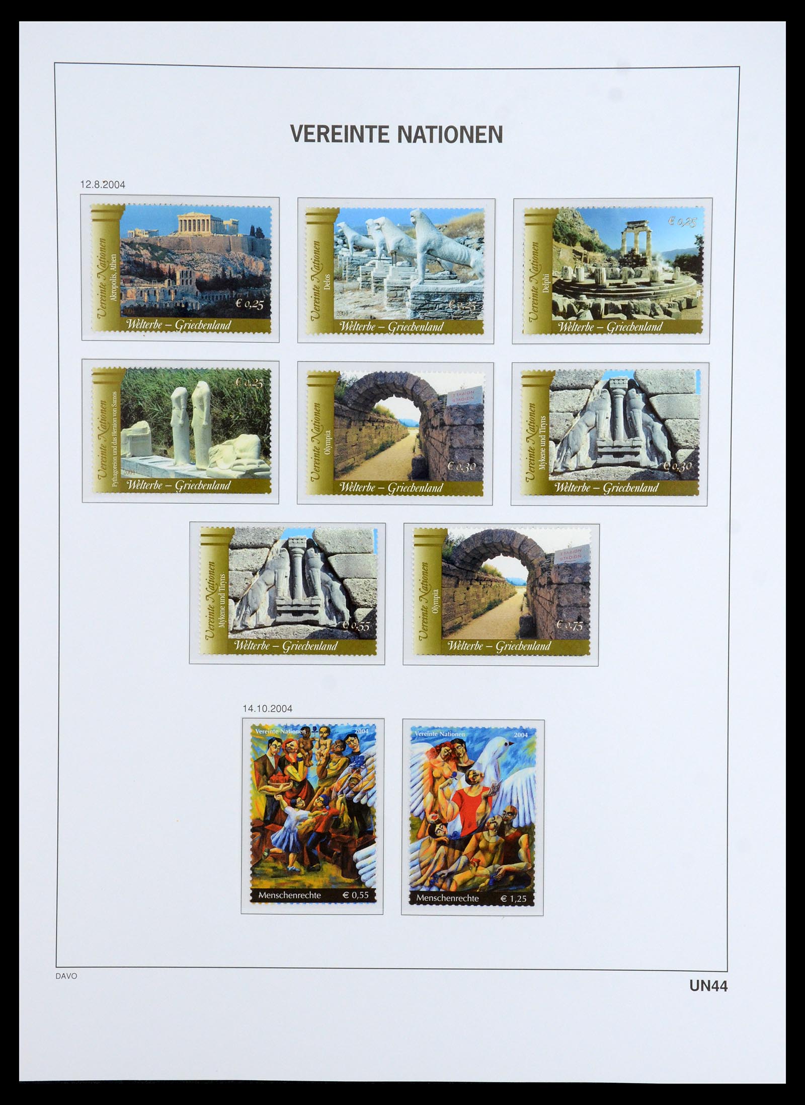 35952 083 - Stamp collection 35952 United Nations Vienna 1979-2008.